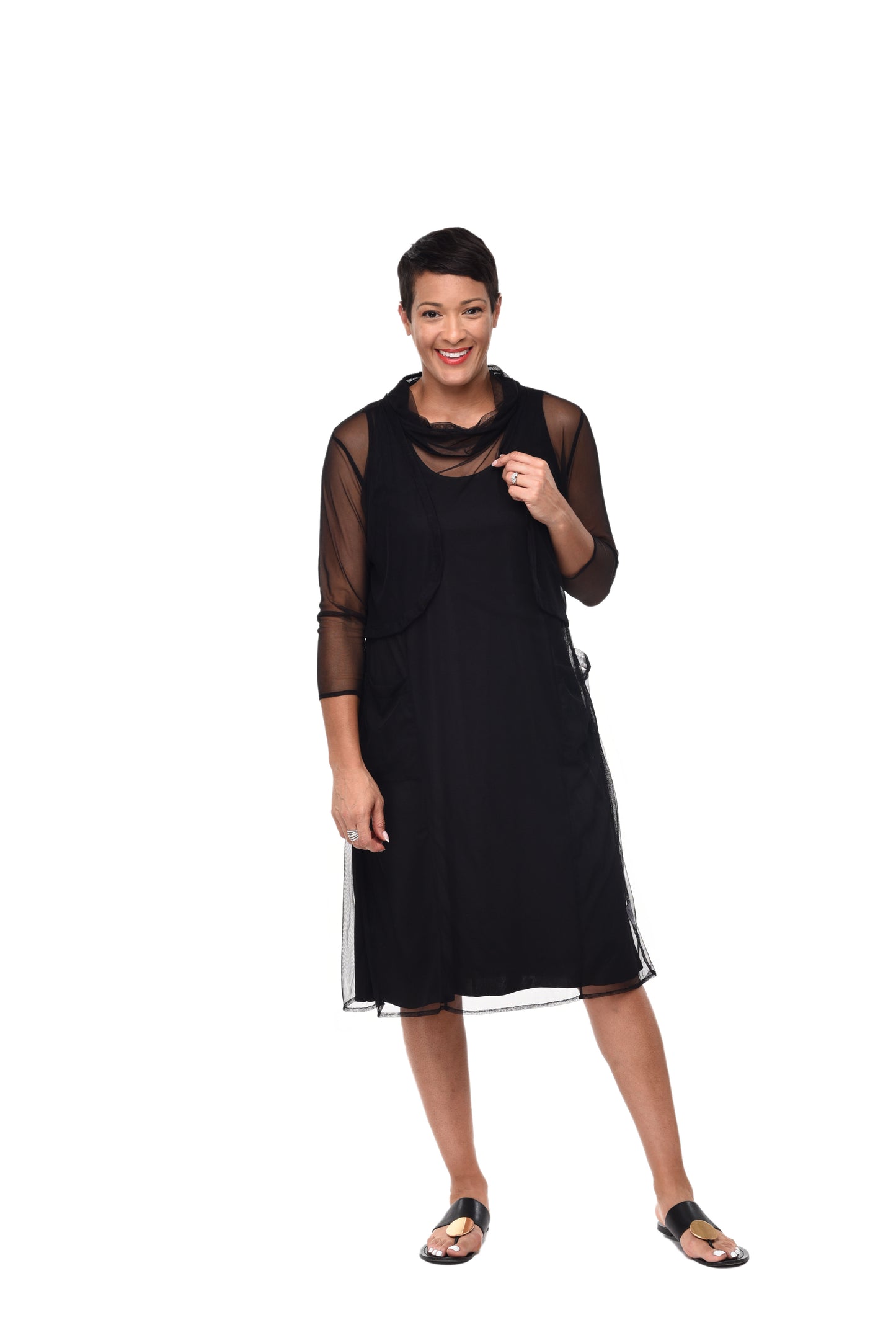 FINAL SALE M204 Mazlyn Dress in Black with Liner*