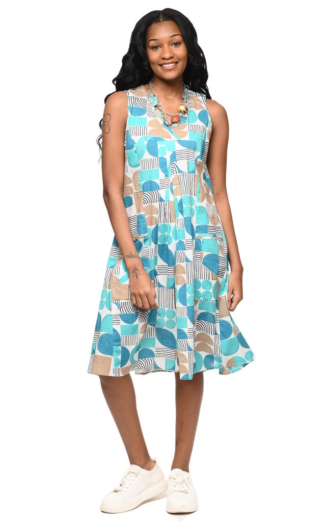 FINAL SALE CV656 Poppie Dress in Geo Candy**