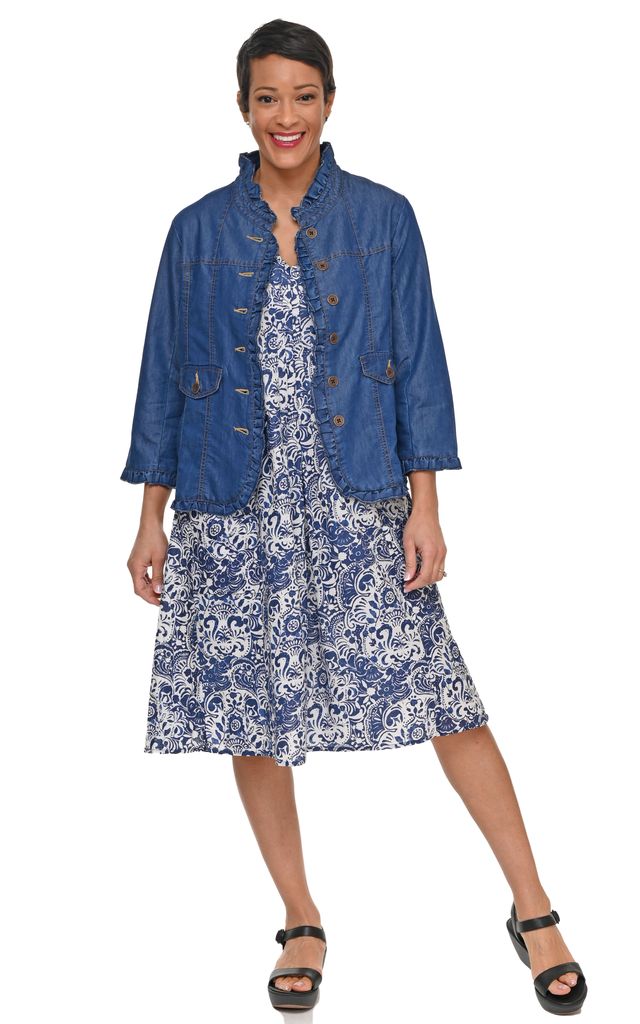 D506 Sterling Ruffle Jacket in Denim