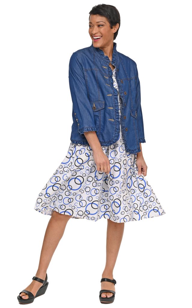 FINAL SALE CV656 Poppie Dress in Blue Unity*