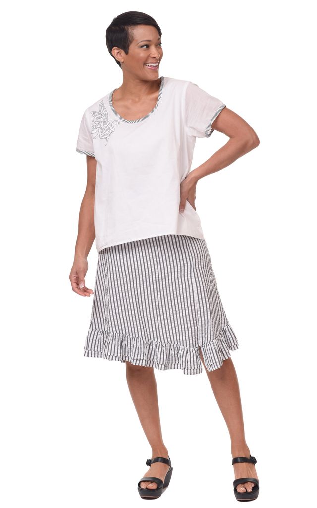 CV1175 Reagan Top in White