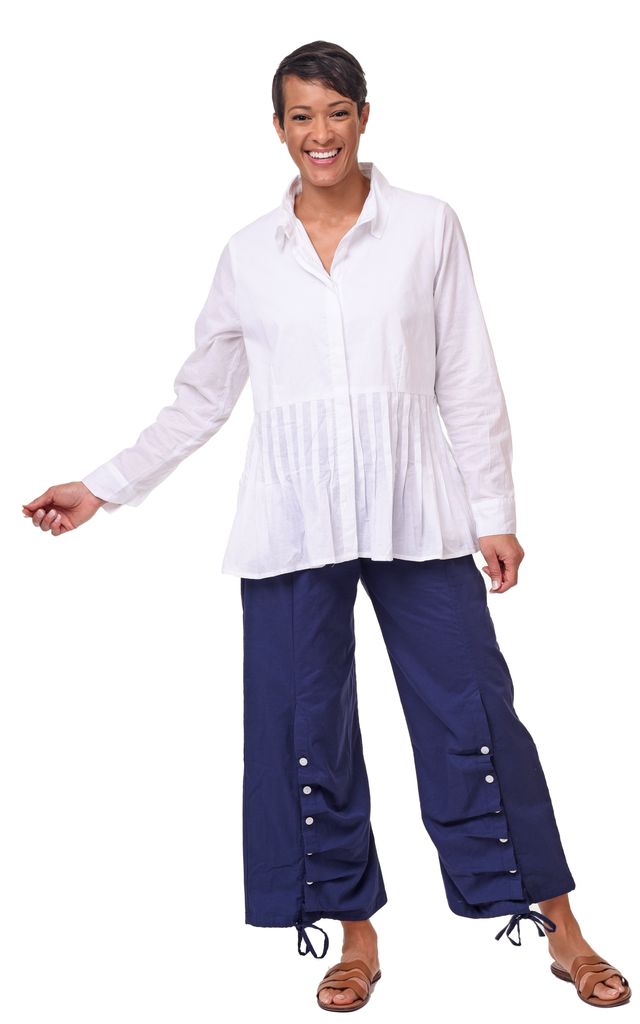 FINAL SALE CV1158 Gala Blouse in White*