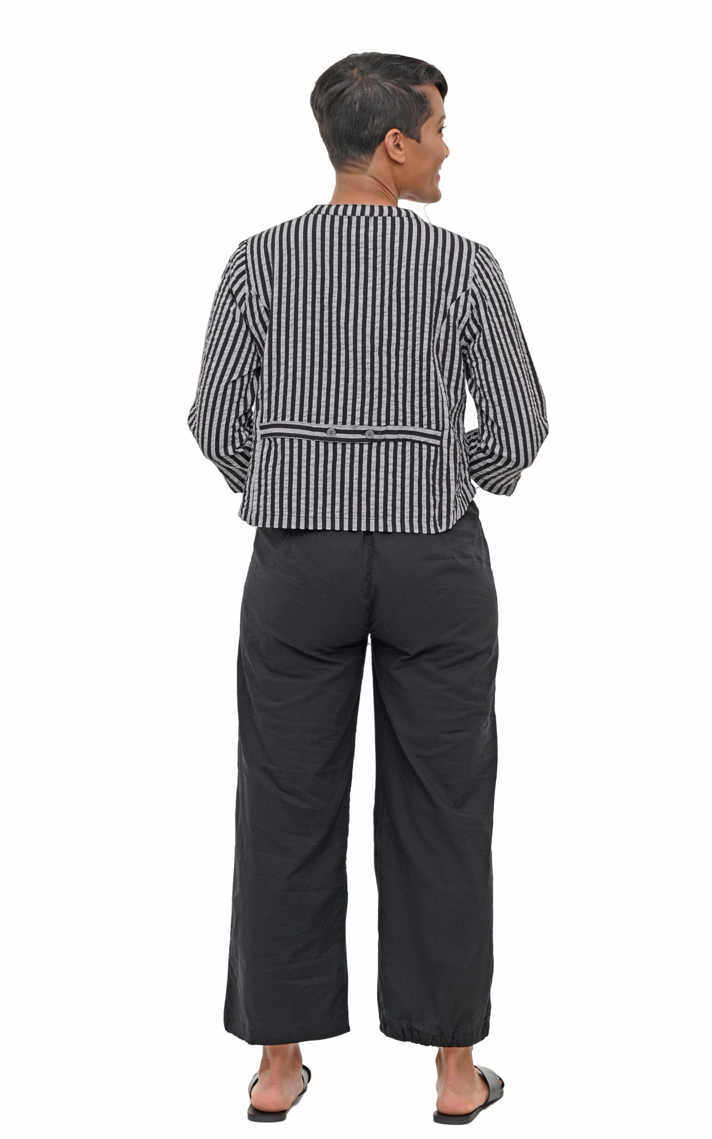 FINAL SALE CV13 Dakota Jacket Top in Harrison Seersucker Stripe*