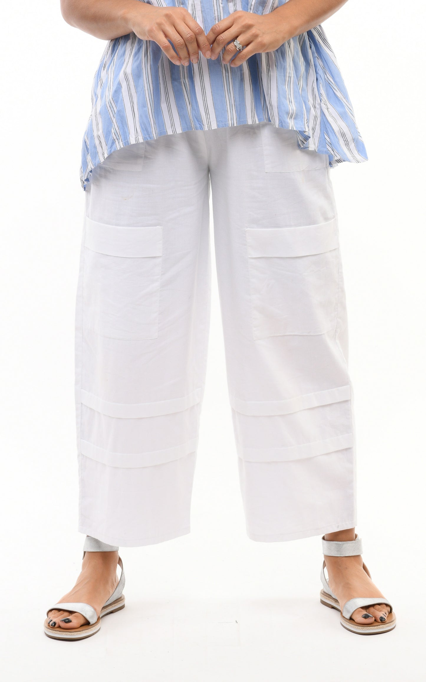 FINAL SALE CV143 Metro Pant in Solid White Cotton*