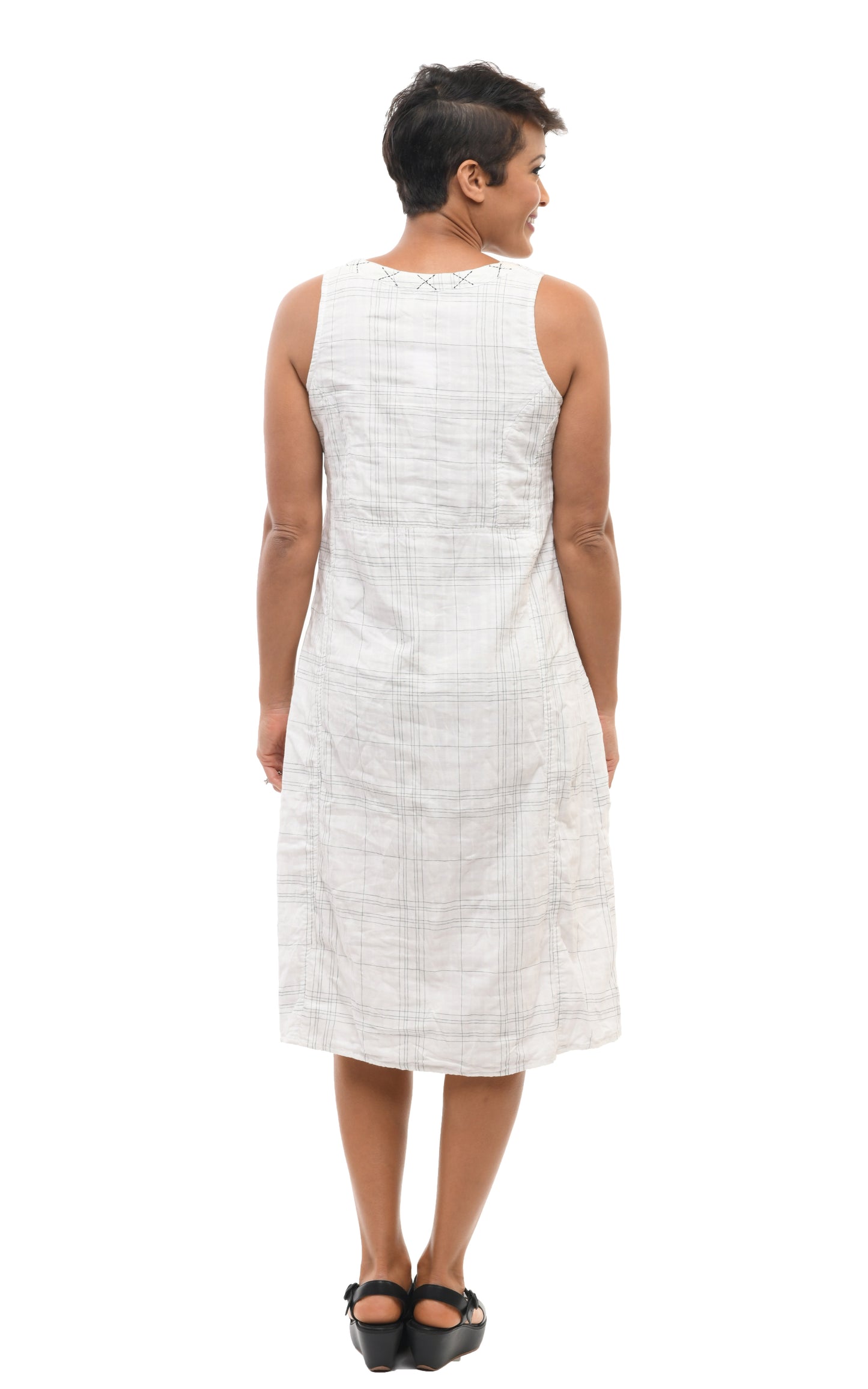 FINAL SALE CV256 Victoria Dress in White Onyx*
