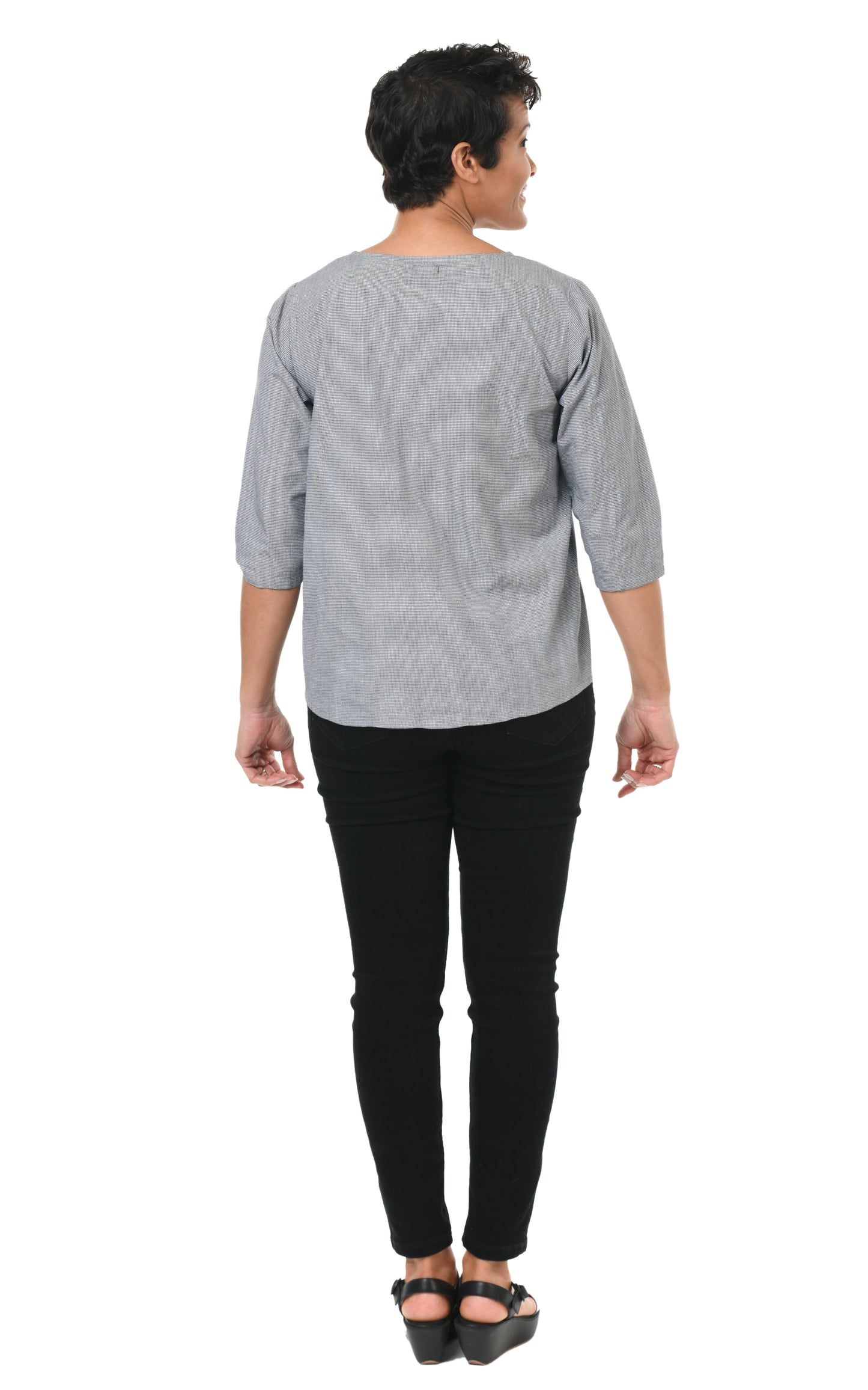 FINAL SALE CV365 Olga Top in Camden Check*