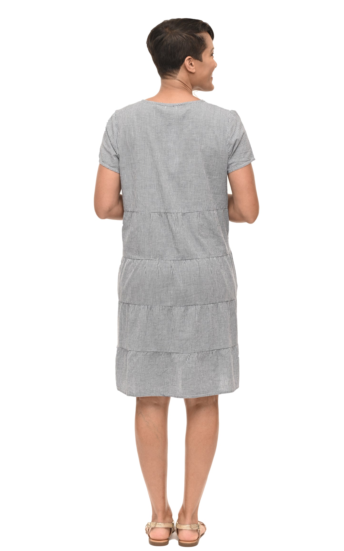 FINAL SALE CV529 Ramsay Dress in Mallard Check*