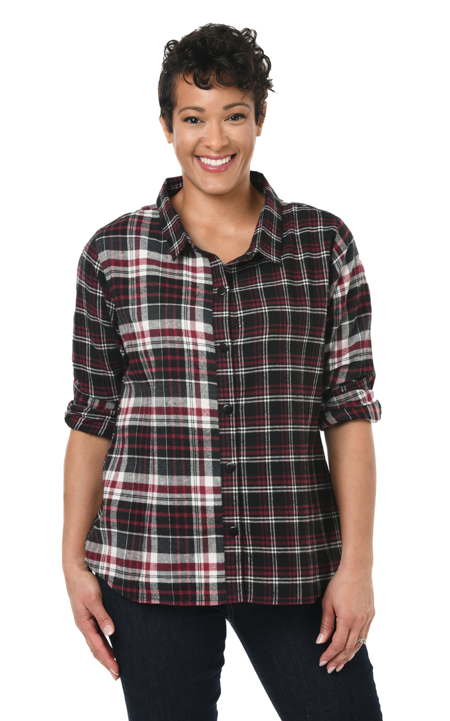 FINAL SALE CV832 McKay Top in Multi Flannel*