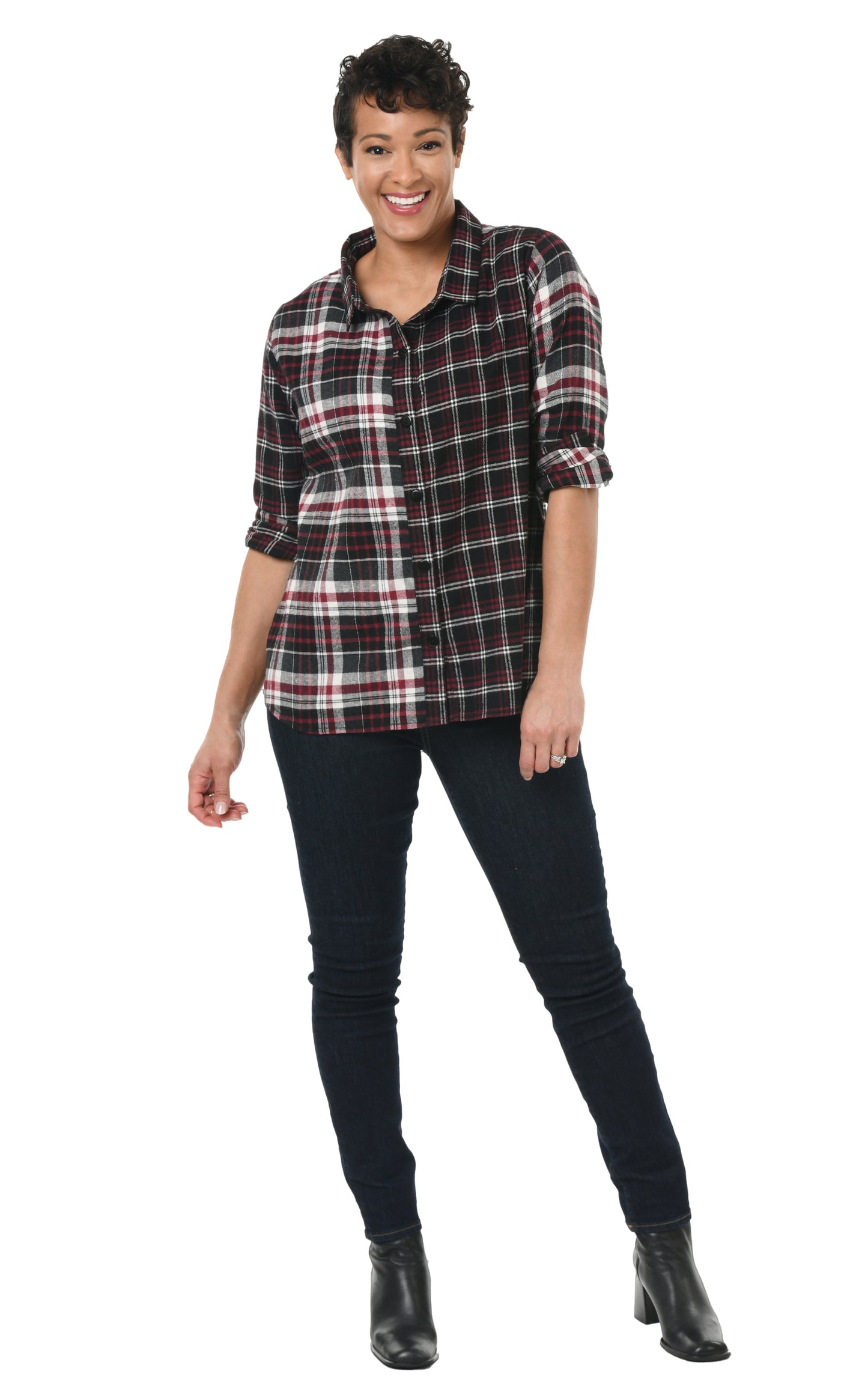 FINAL SALE CV832 McKay Top in Multi Flannel*