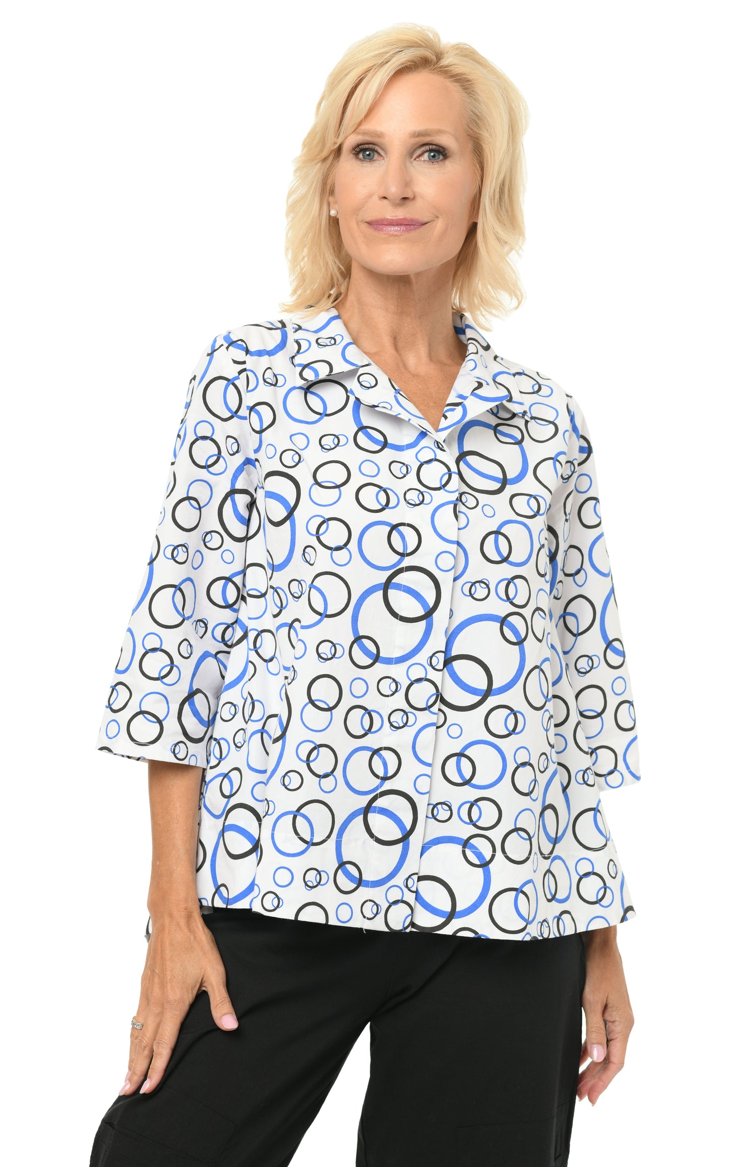 FINAL SALE CV855 Grayson Top in Blue Unity*