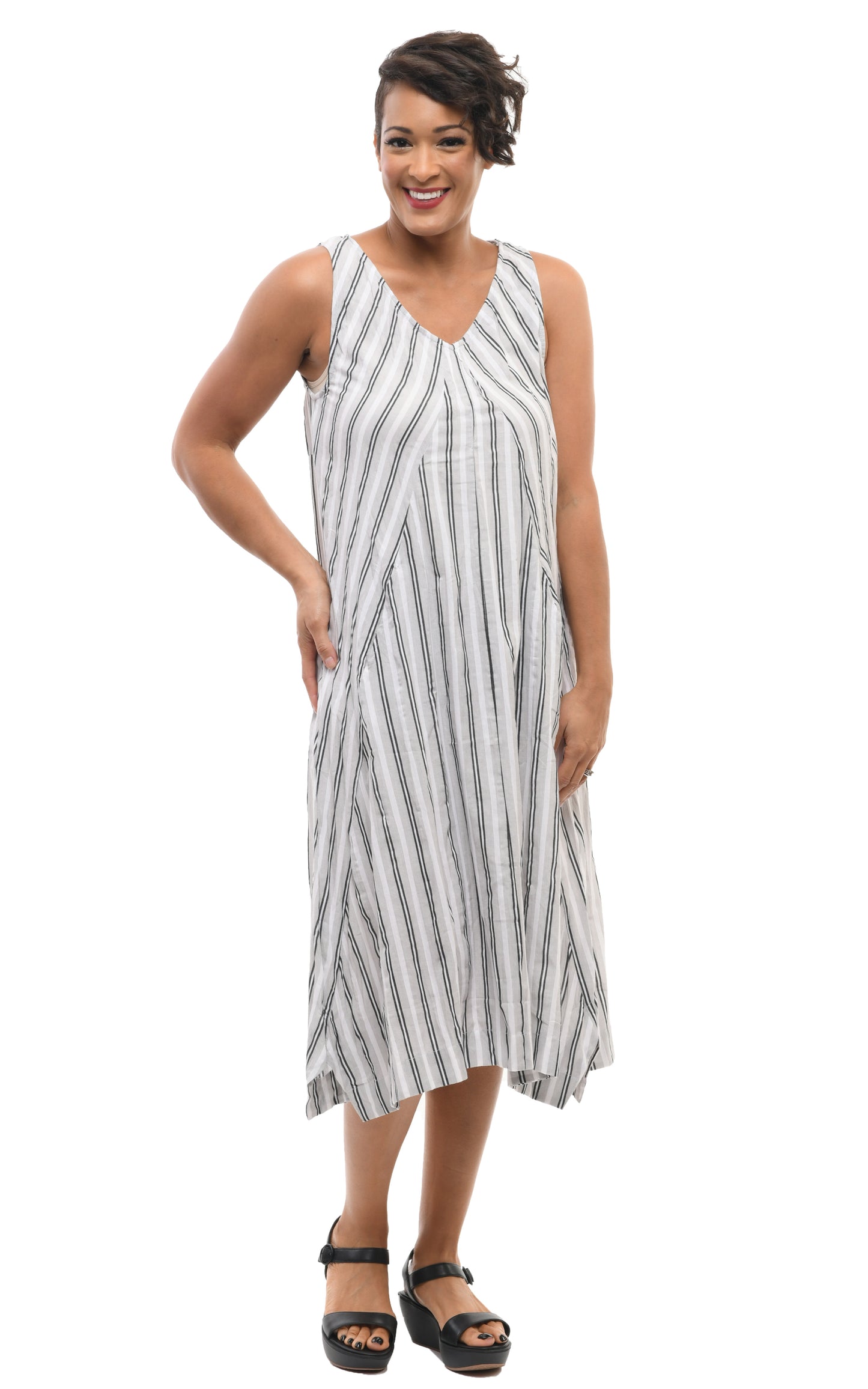 FINAL SALE CV867 Folly Dress in Dickinson Stripe*