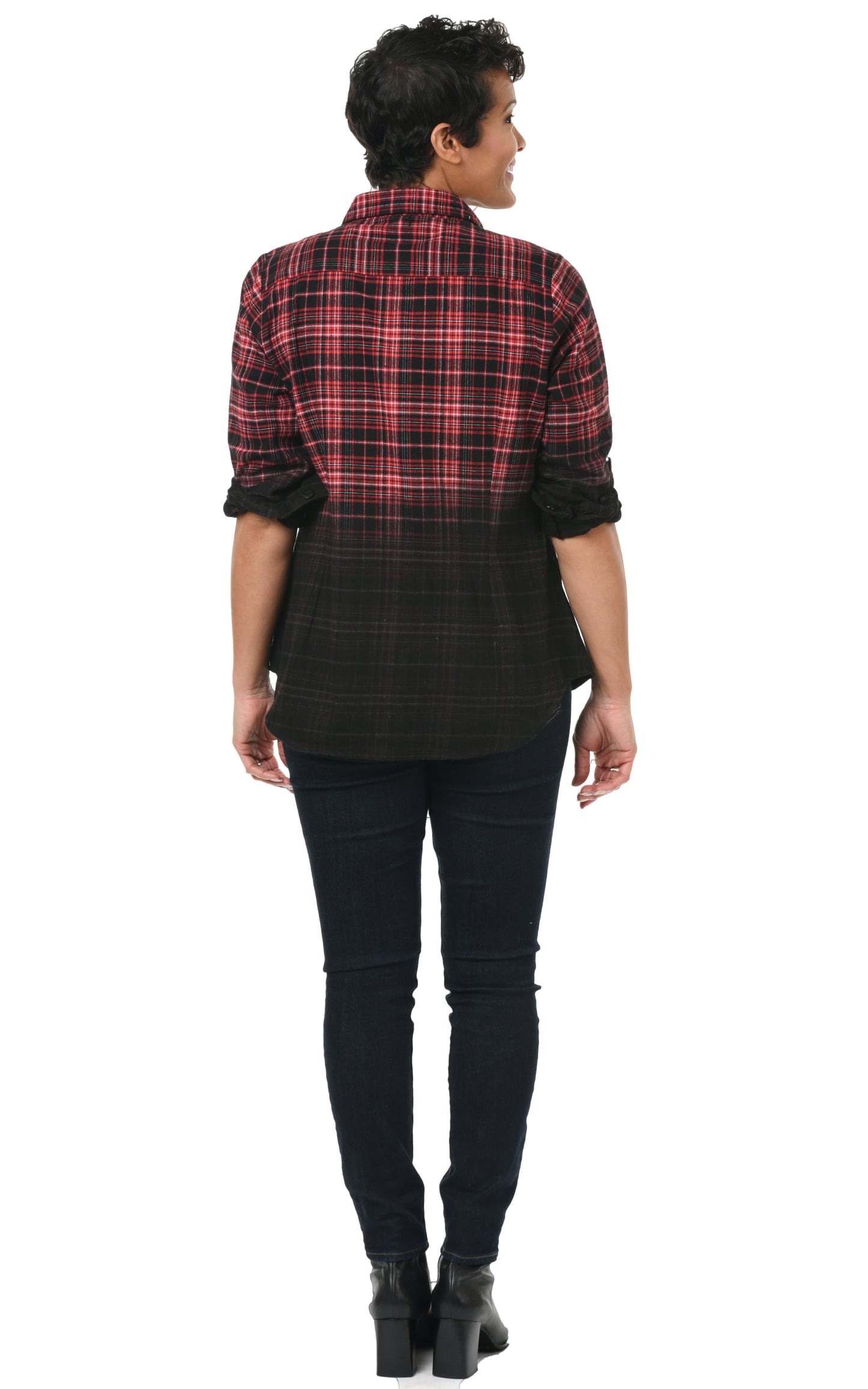 FINAL SALE CV926 Jobelle Top in Multi Flannel*