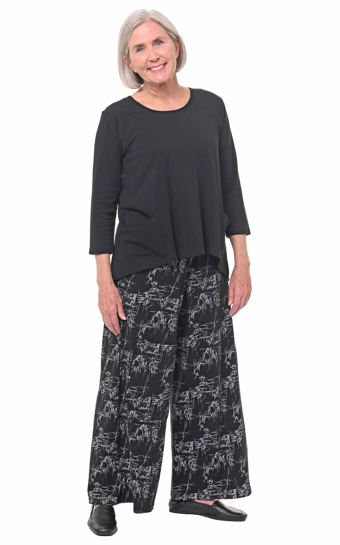 FINAL SALE L127 Ariella Pant in Black Etching*