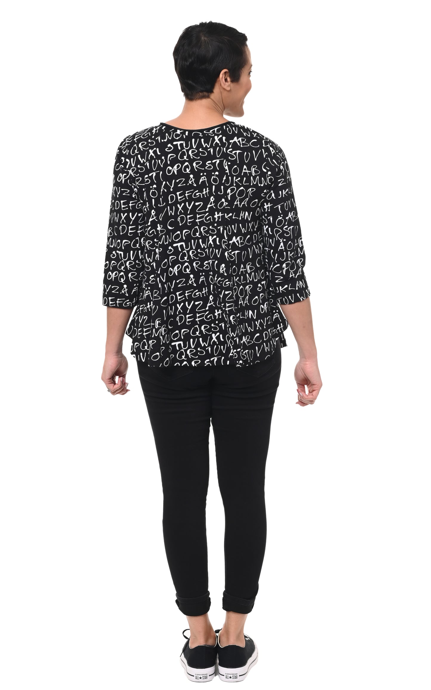 FINAL SALE L708 Willa in Black Alphabet*