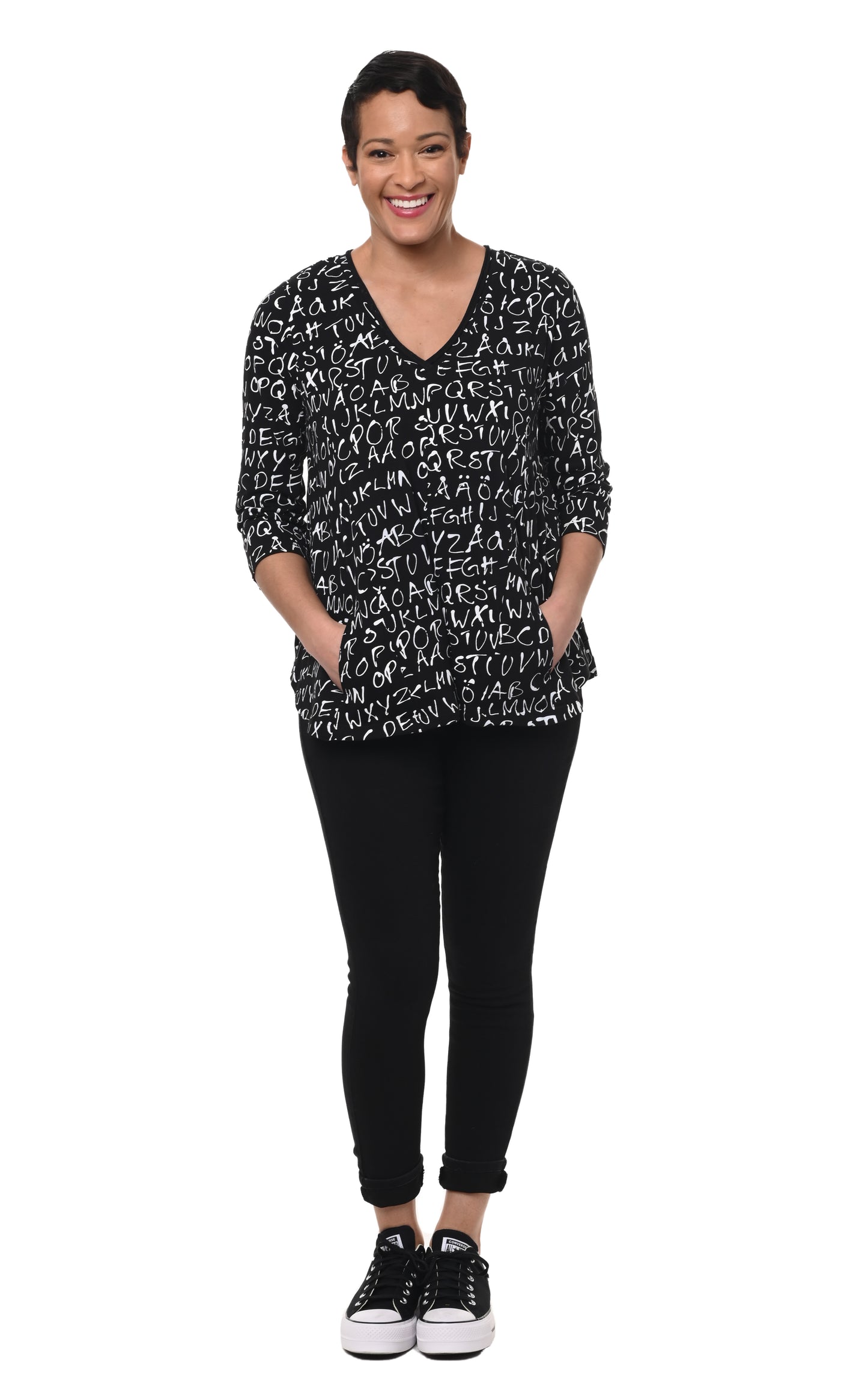 FINAL SALE L708 Willa in Black Alphabet*