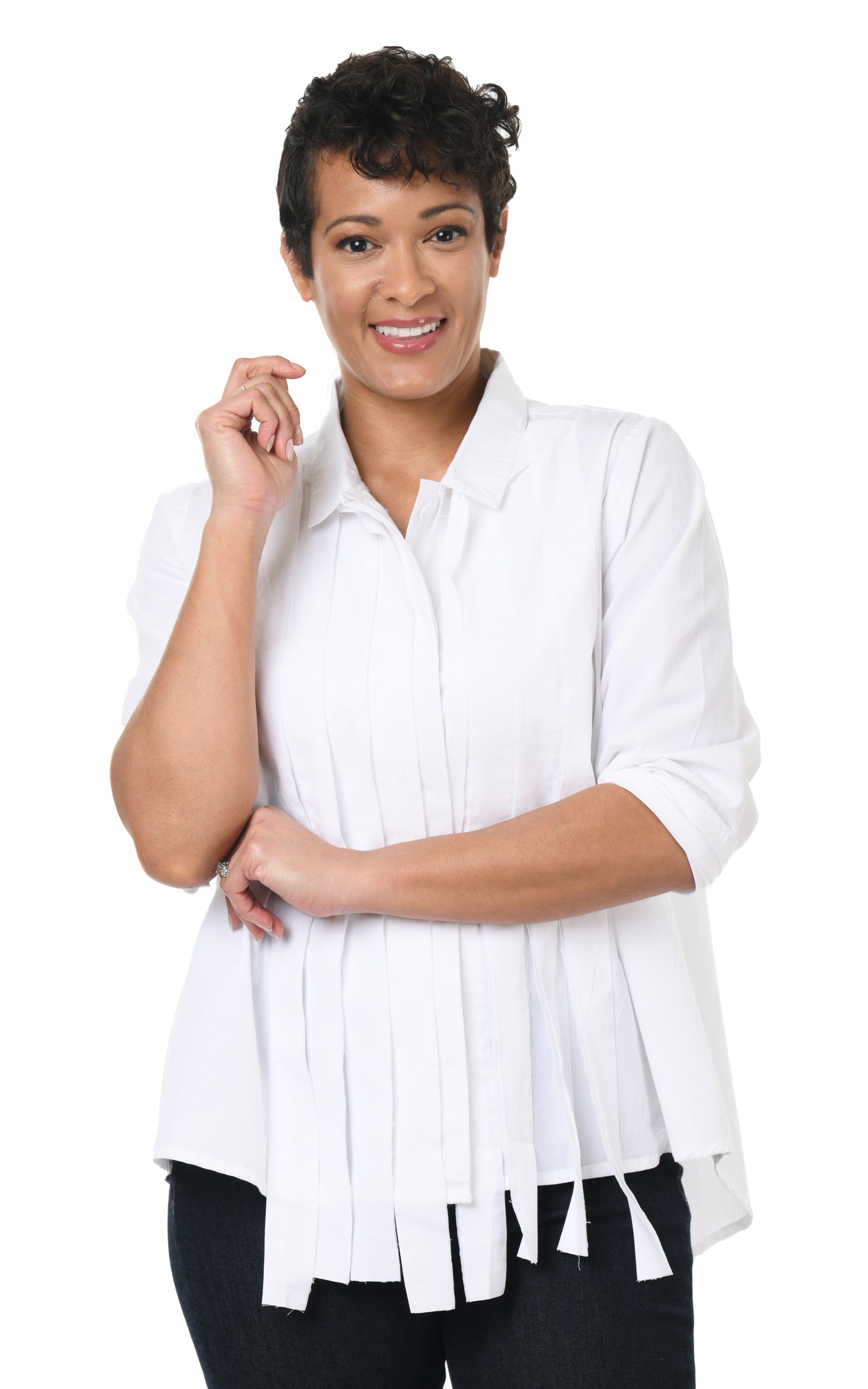 FINAL SALE SDC154 Marie Top in White*