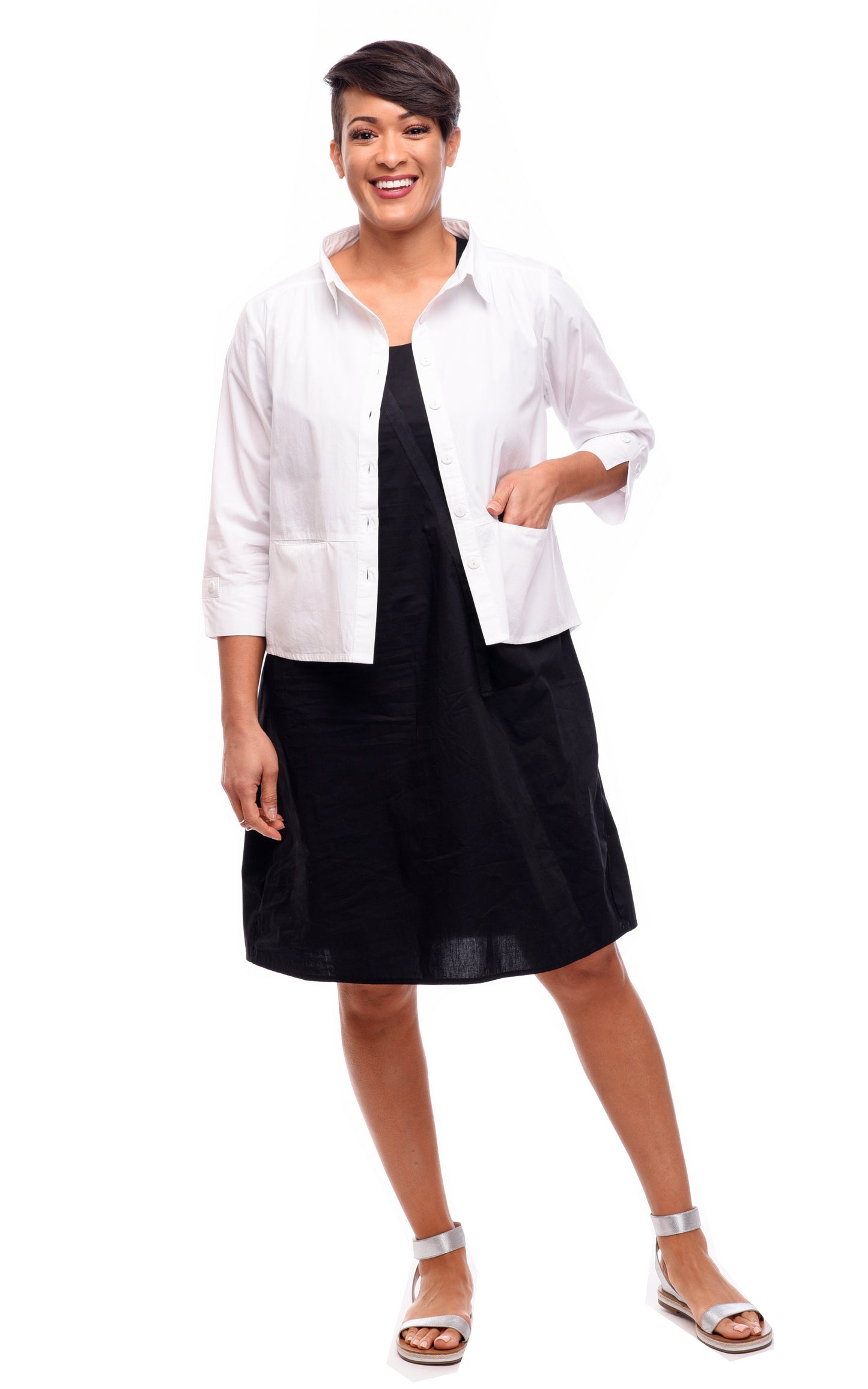 FINAL SALE SDC43 Jill Jacket in White by Snapdragon & Twig*