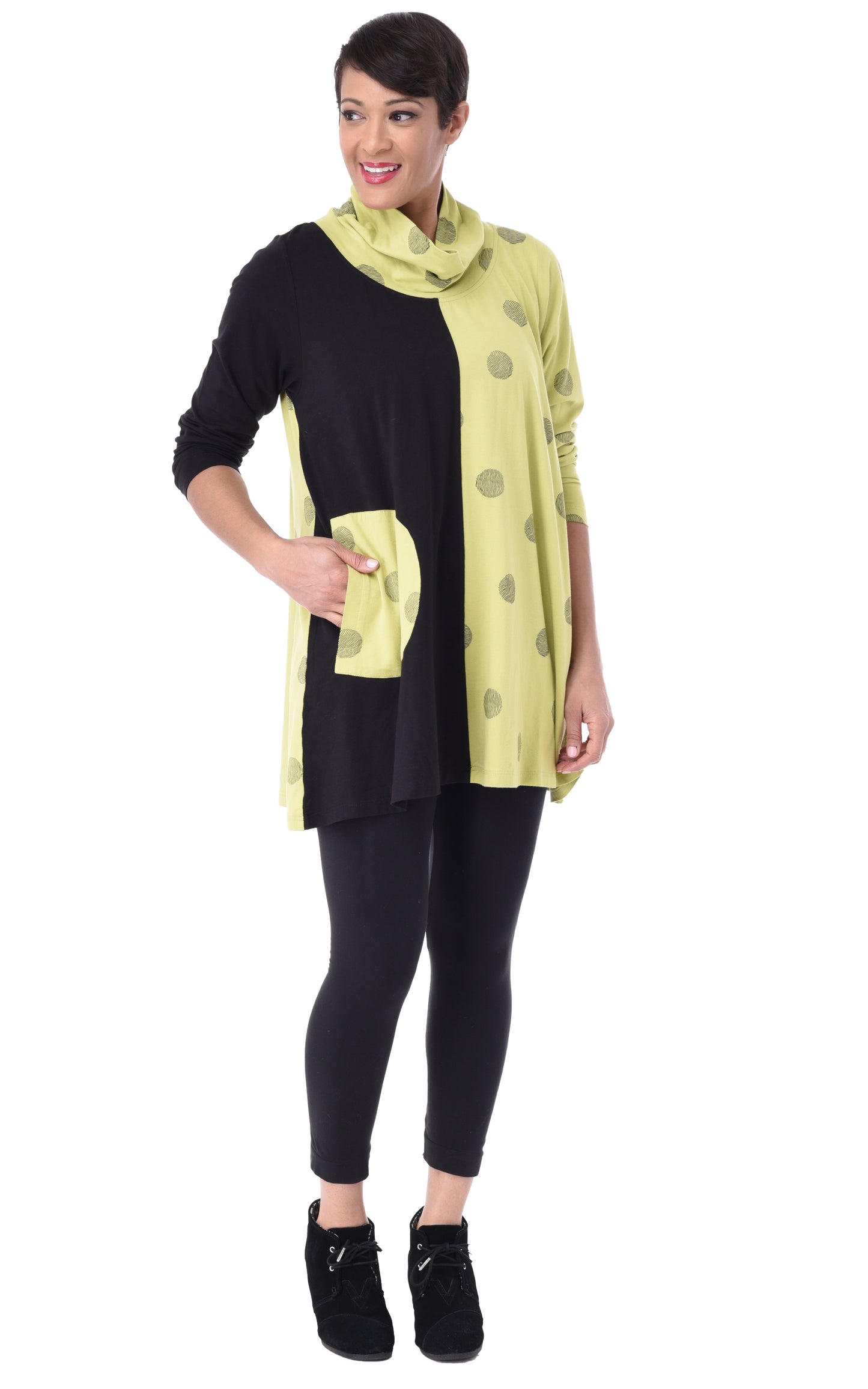 FINAL SALE SDM122 Blakely in Green Thumbprint