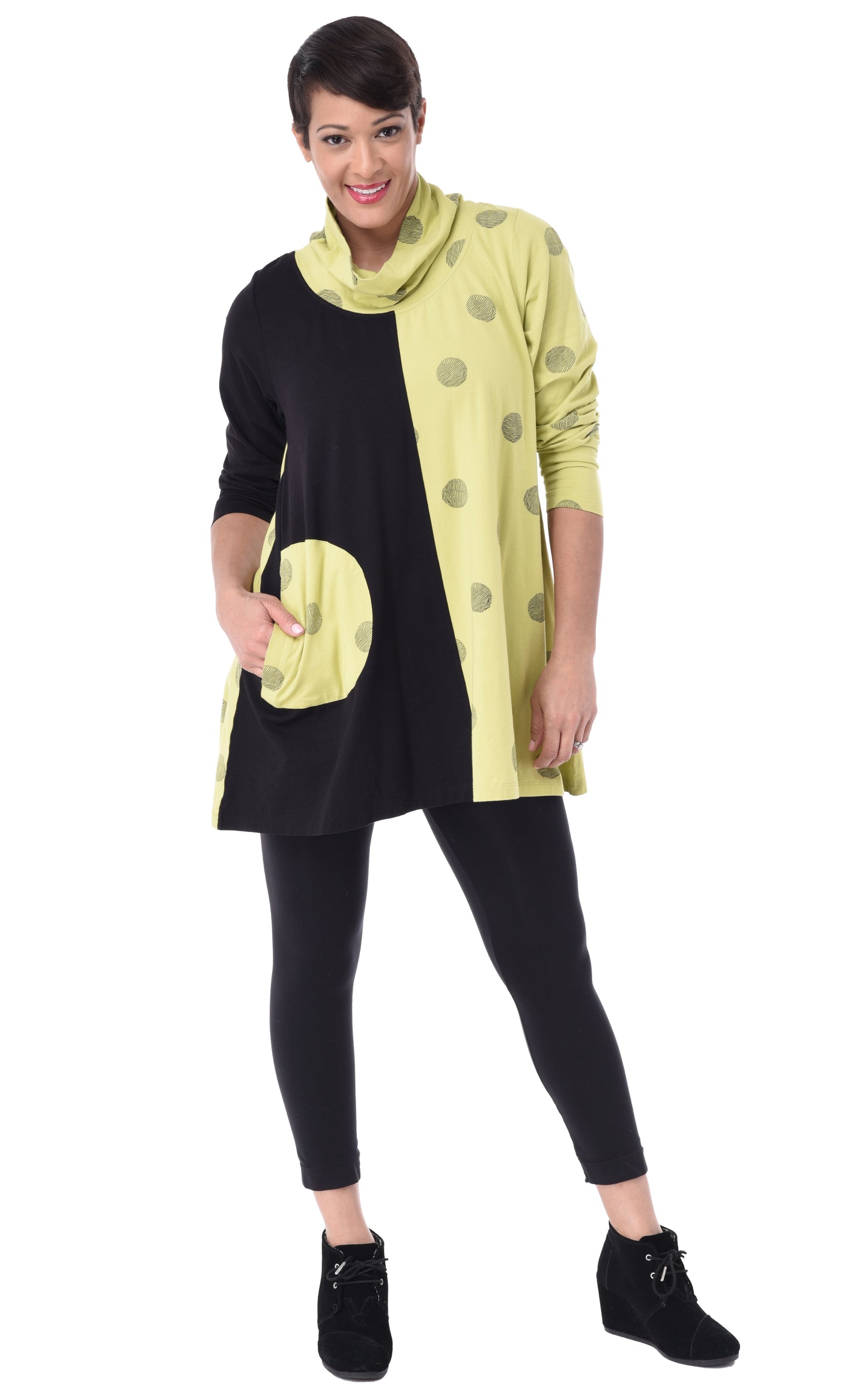 FINAL SALE SDM122 Blakely in Green Thumbprint