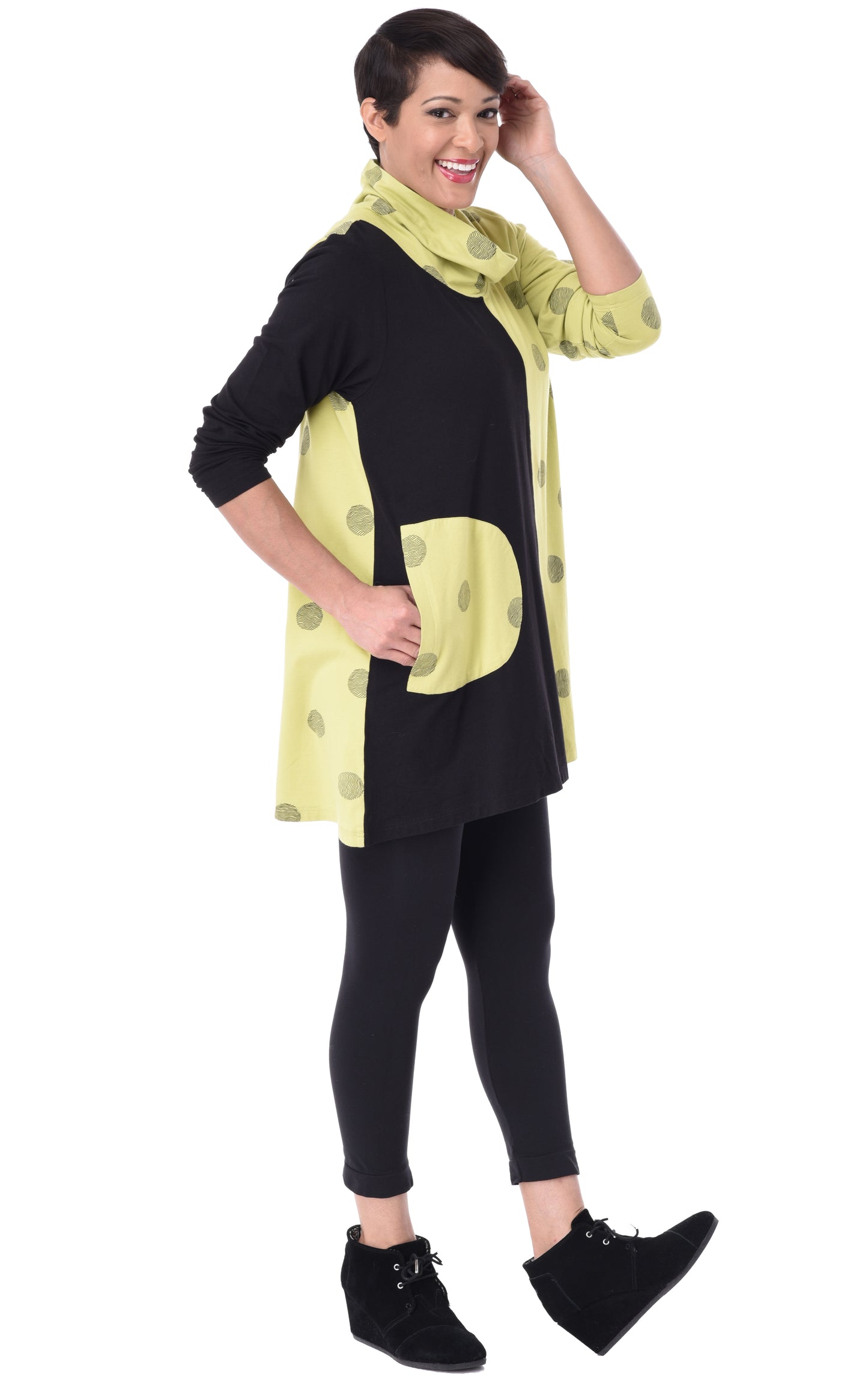 FINAL SALE SDM122 Blakely in Green Thumbprint
