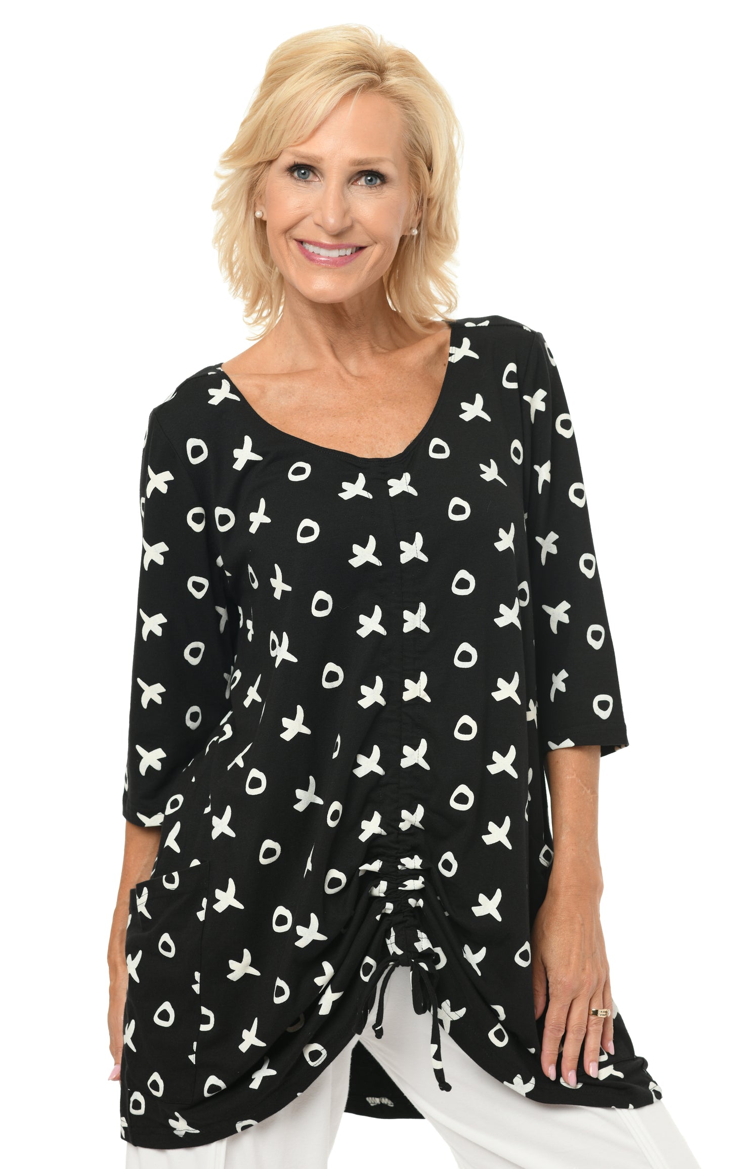 FINAL SALE SDM430 Murray Tunic Top in Mini XO