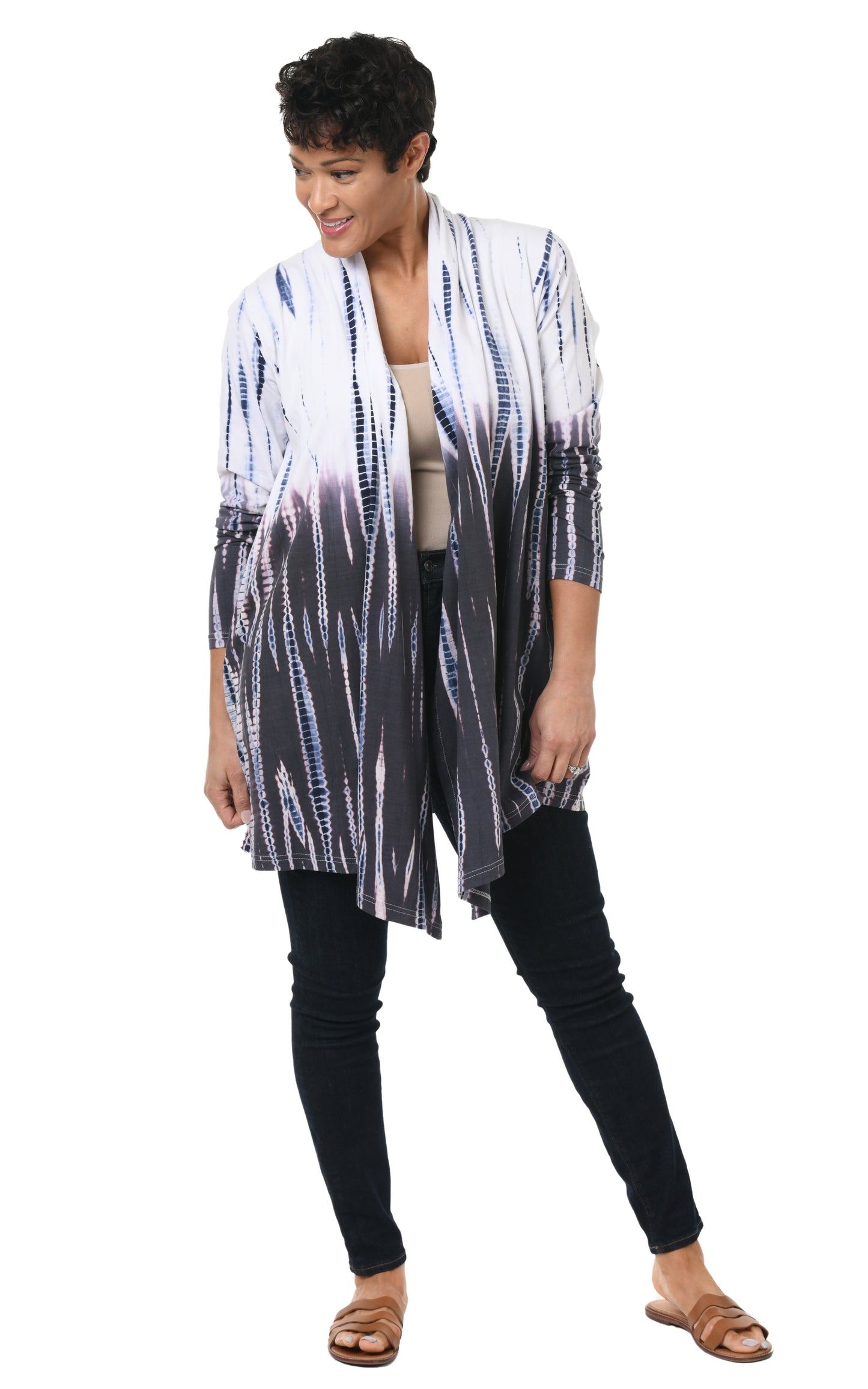 FINAL SALE SDM433 Bessie Cardigan in Barbados Blue*