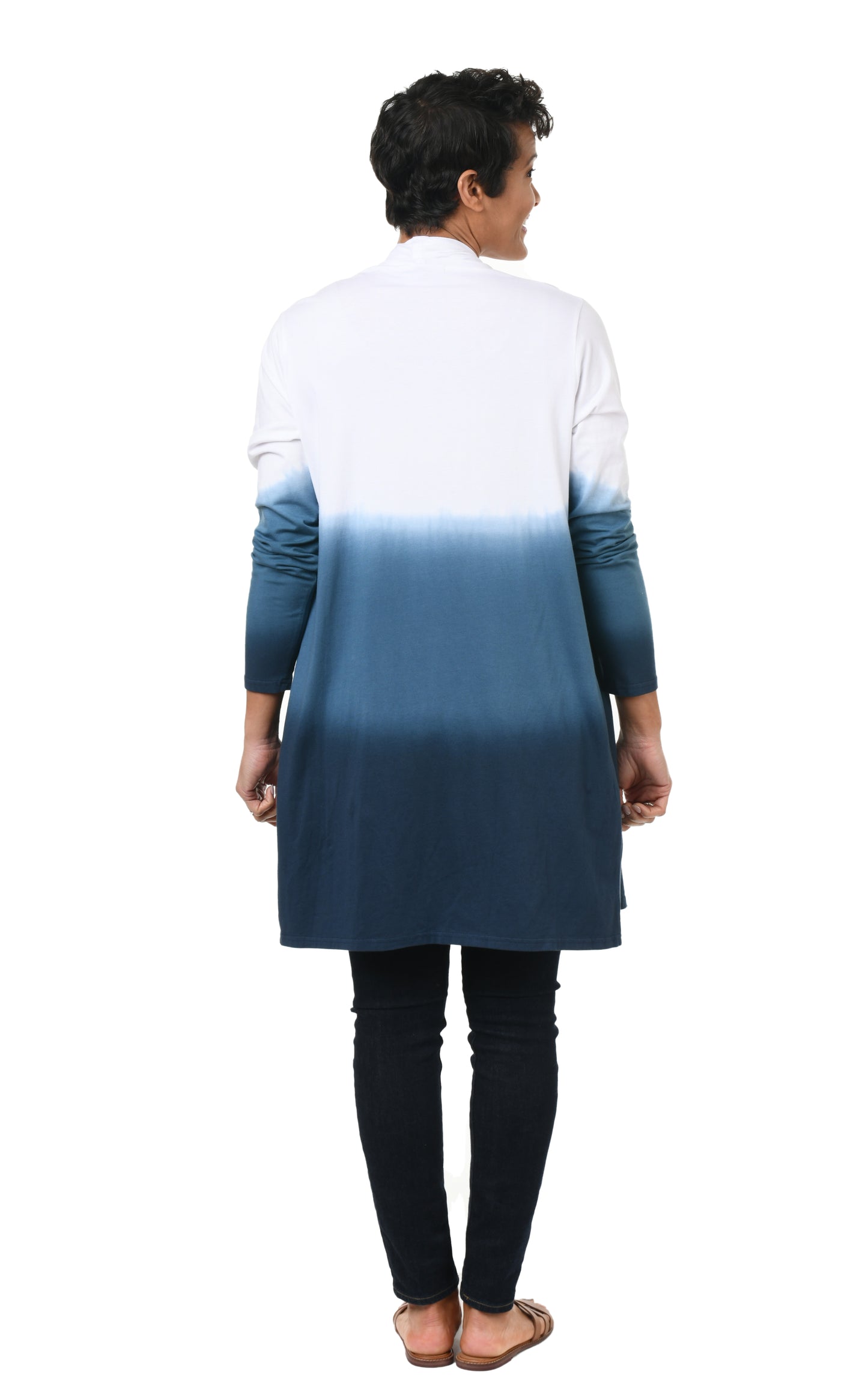 FINAL SALE SDM433 Bessie Cardigan in Real Teal Ombre*