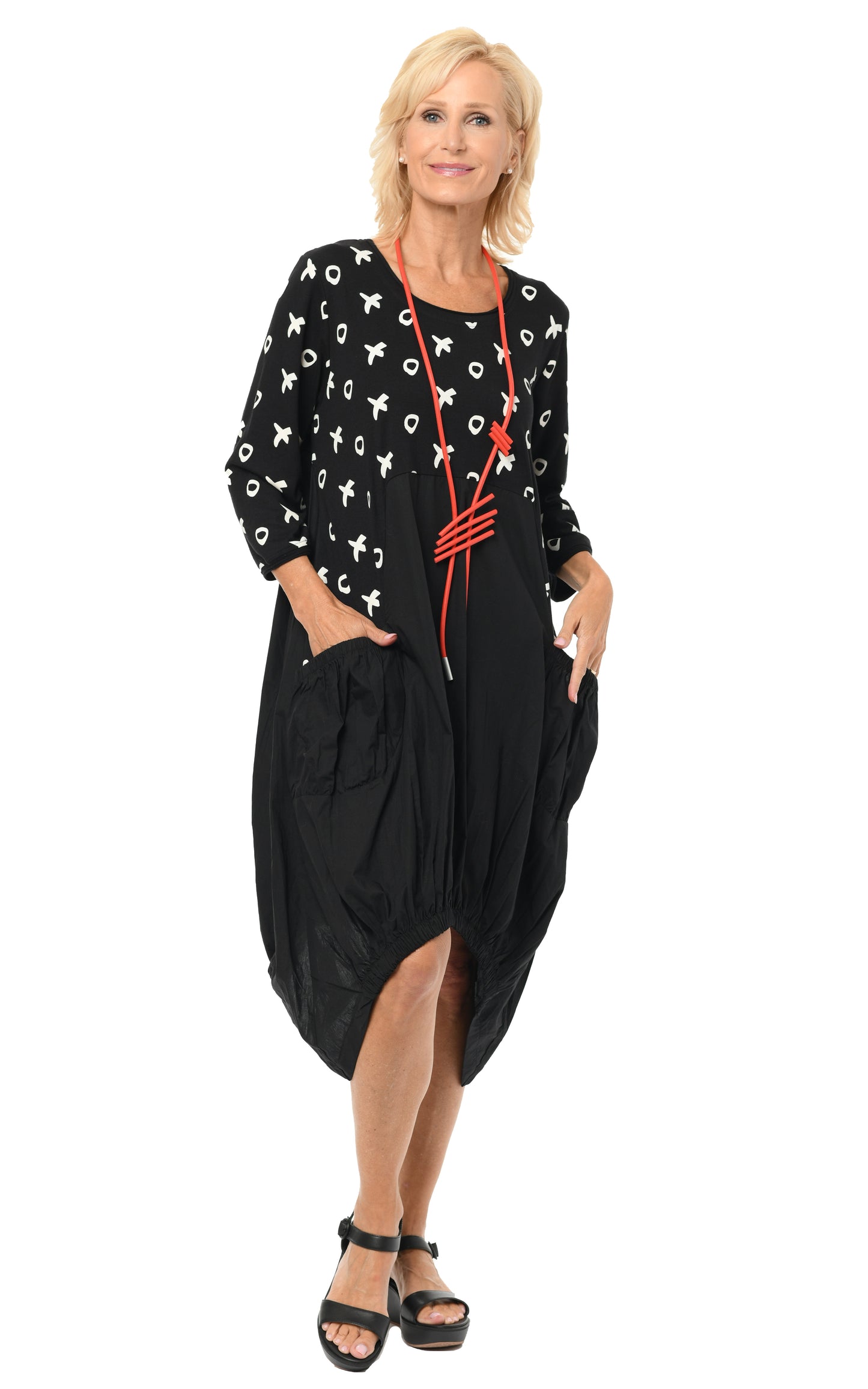 FINAL SALE SDM641 Adele Dress in Black XO*