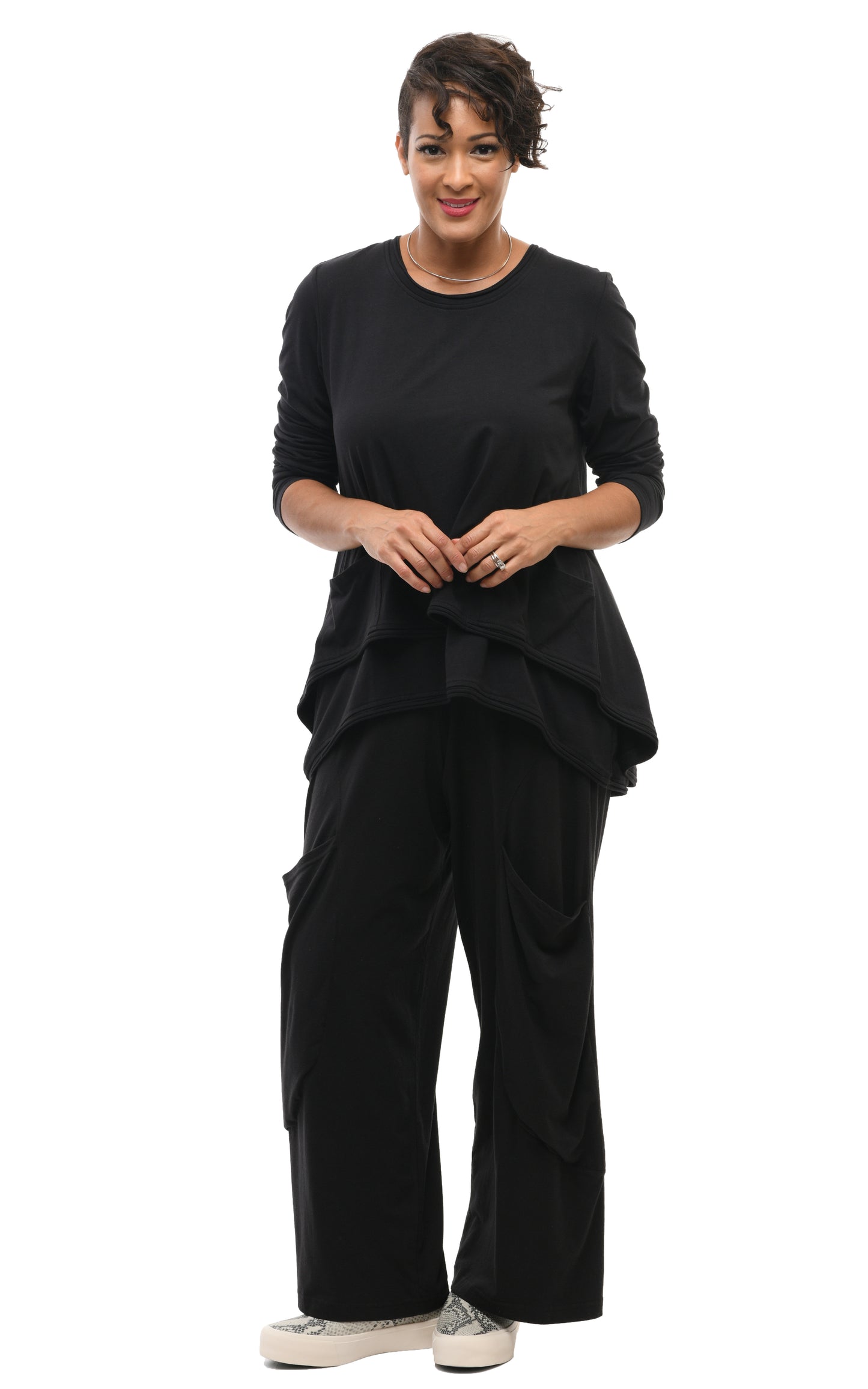 FINAL SALE SDM126 Portia Pant in Solid Black*