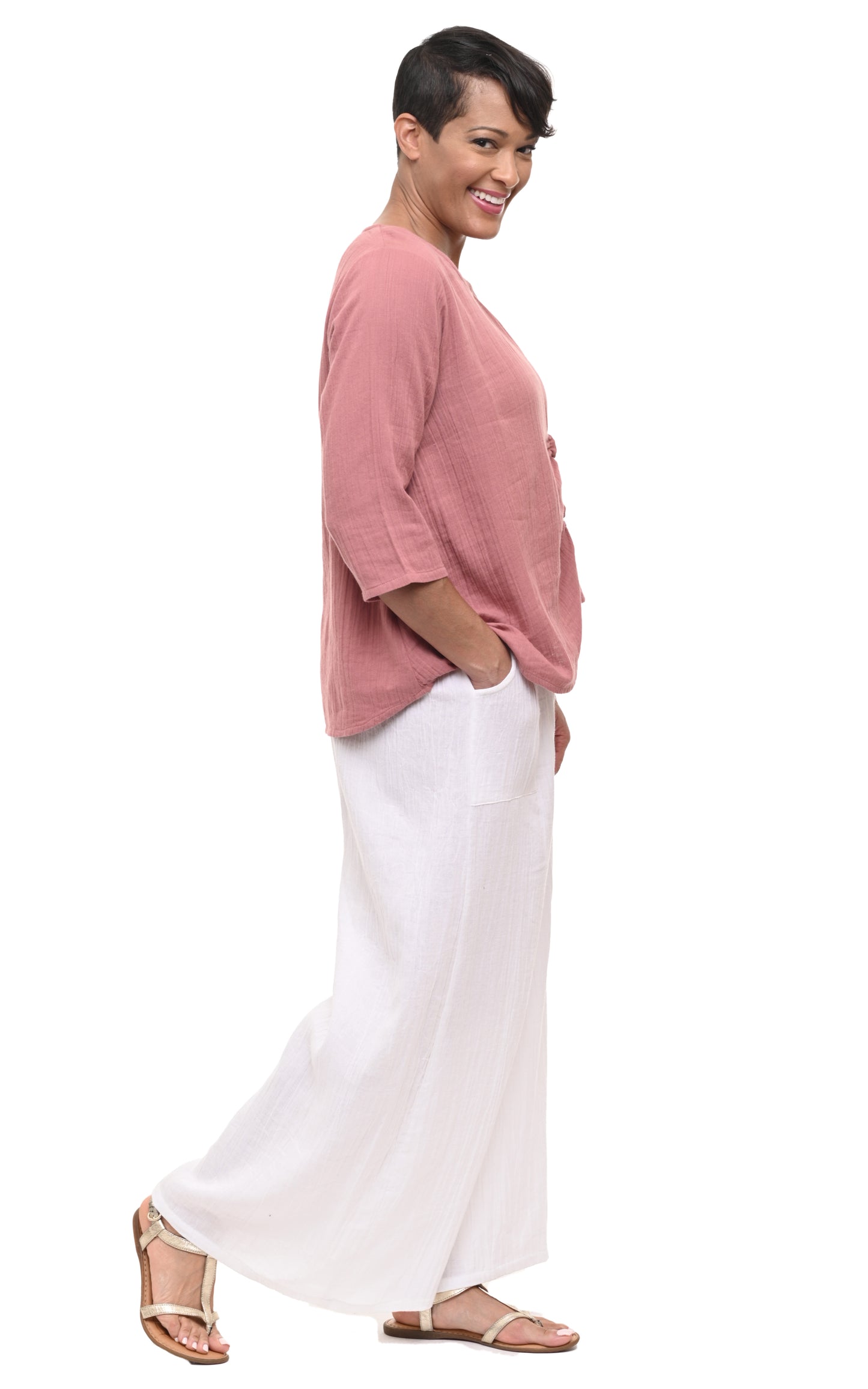FINAL SALE VCG365 Olga Top in Rose*