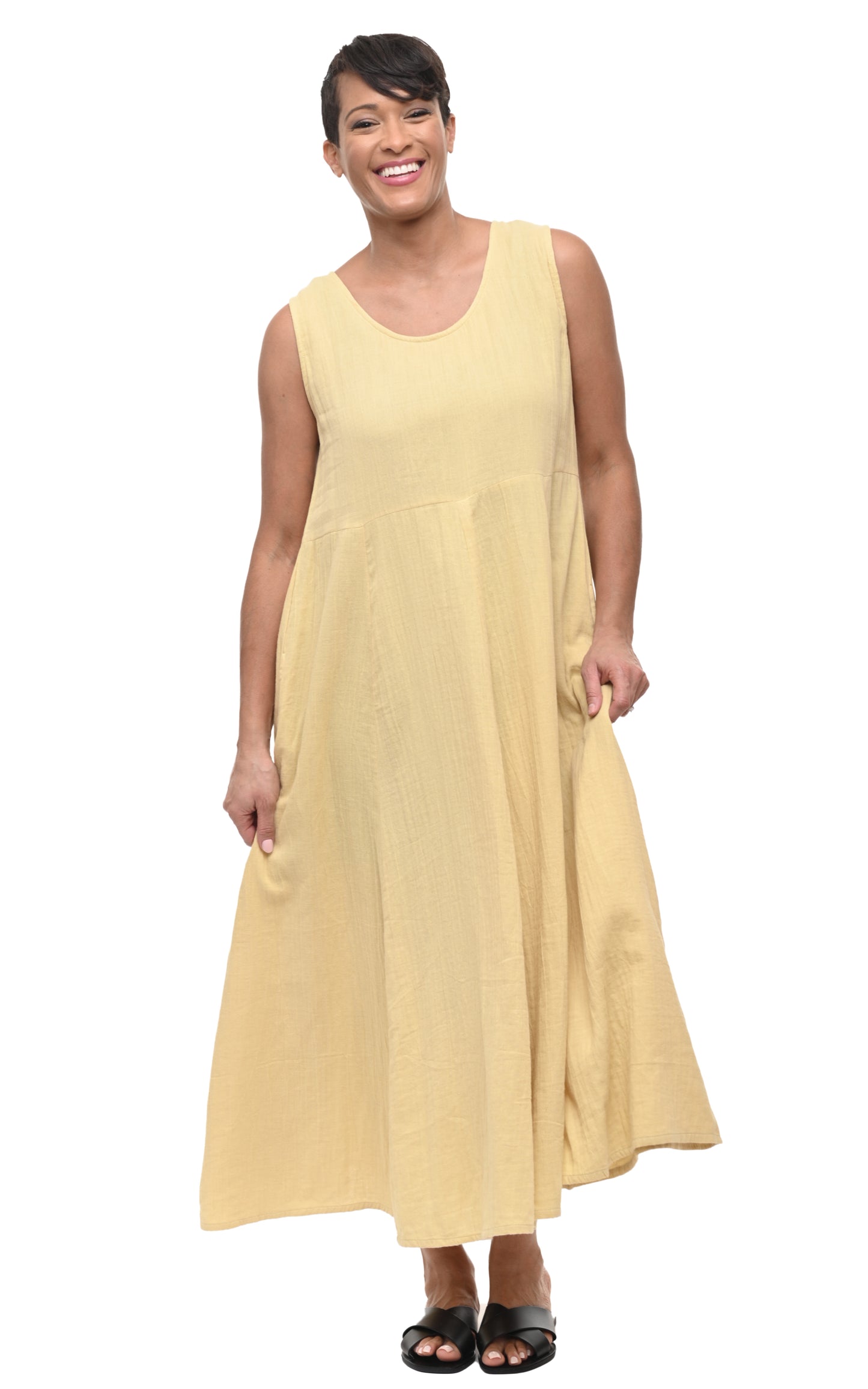 FINAL SALE VCG369 Amira Dress in Saffron*