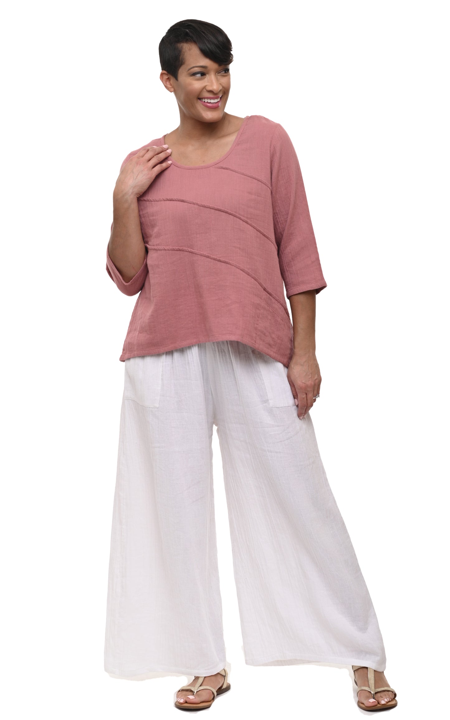FINAL SALE VCG431 Adeline Pullover Top in Rose*