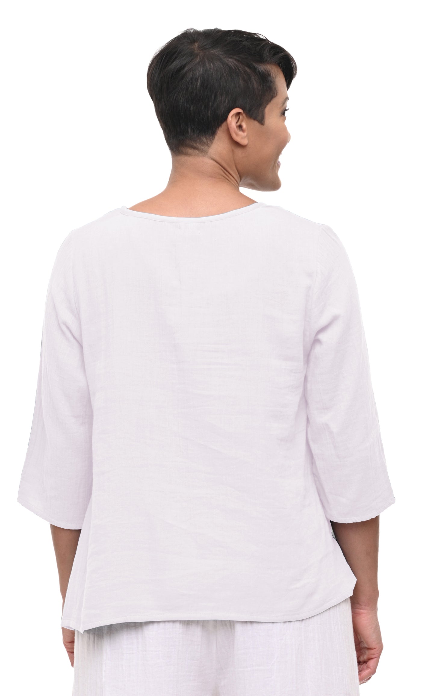 FINAL SALE VCG431 Adeline Pullover Top in White*
