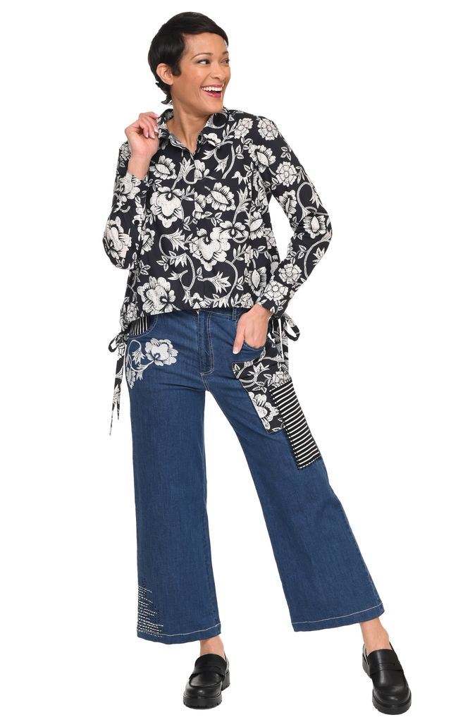 D517 Wylie Denim Pant with Harvest Floral*