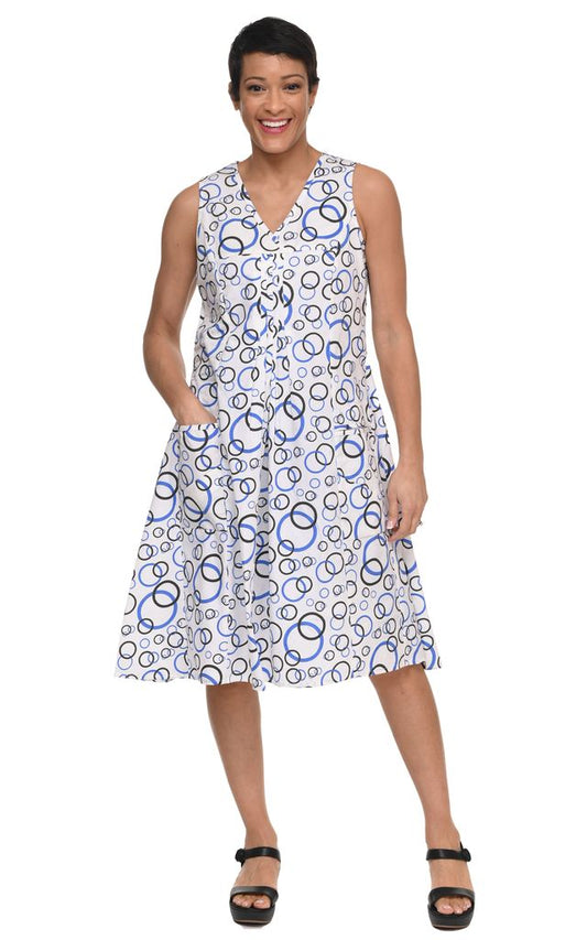 CV656  Poppie Dress in Blue Unity*