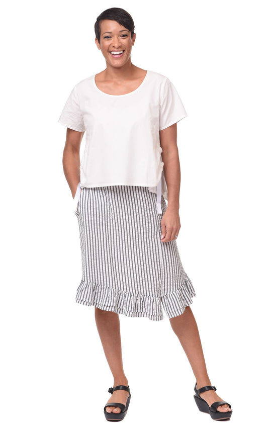 FINAL SALE CV1171 Belmont Skirt in Murphy Seersucker Stripe*