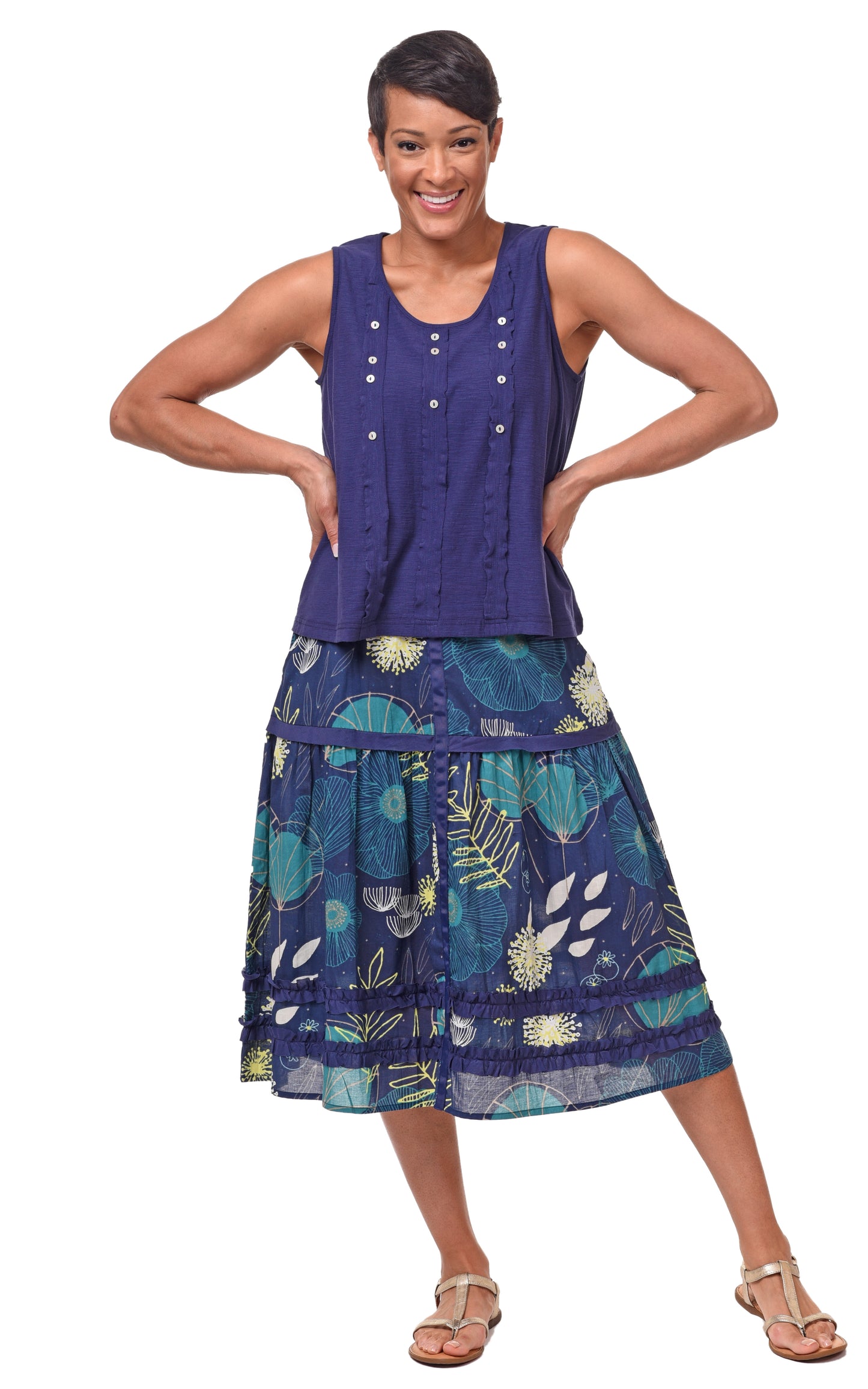 FINAL SALE CV1155 Garden Skirt in Portland Floral*