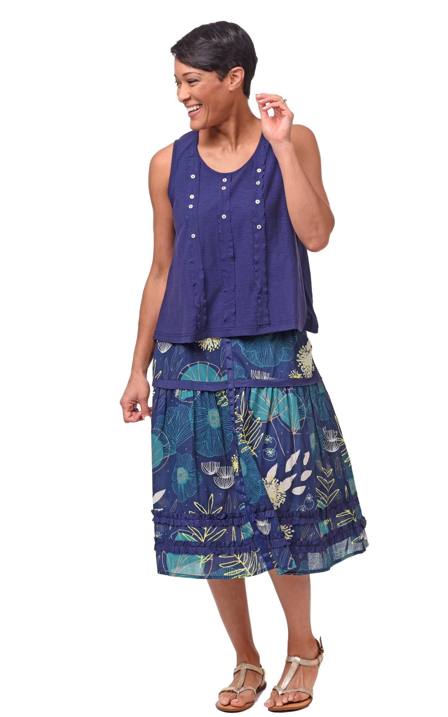 FINAL SALE CV1155 Garden Skirt in Portland Floral*