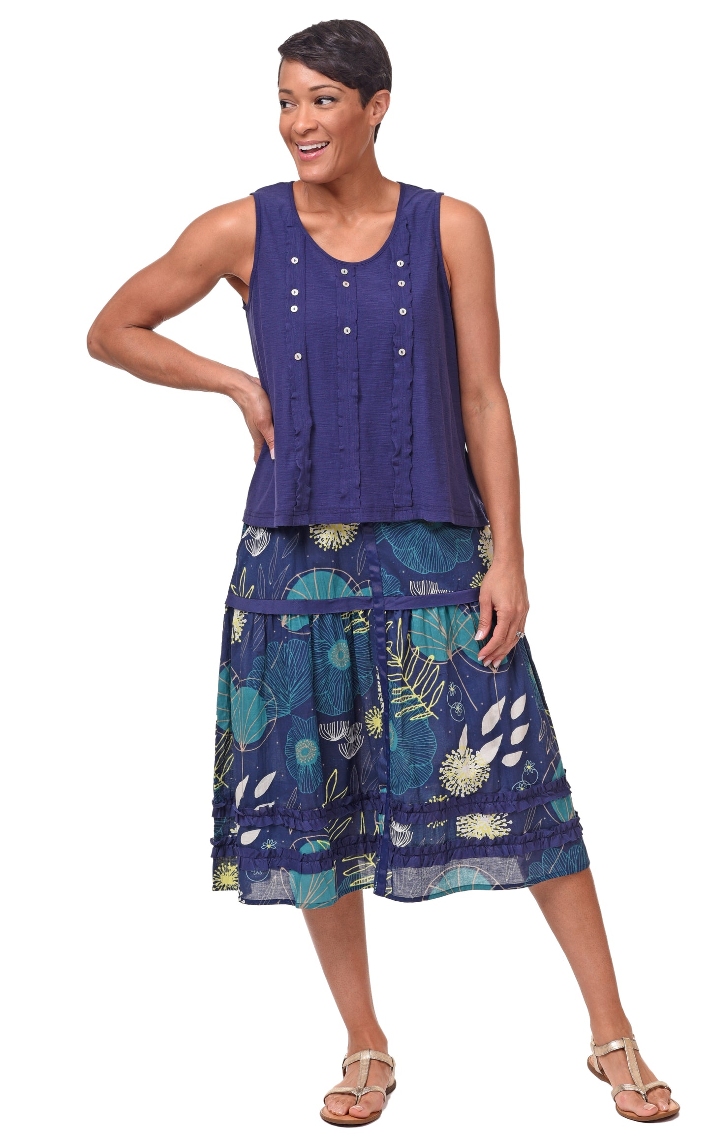 FINAL SALE CV1155 Garden Skirt in Portland Floral*