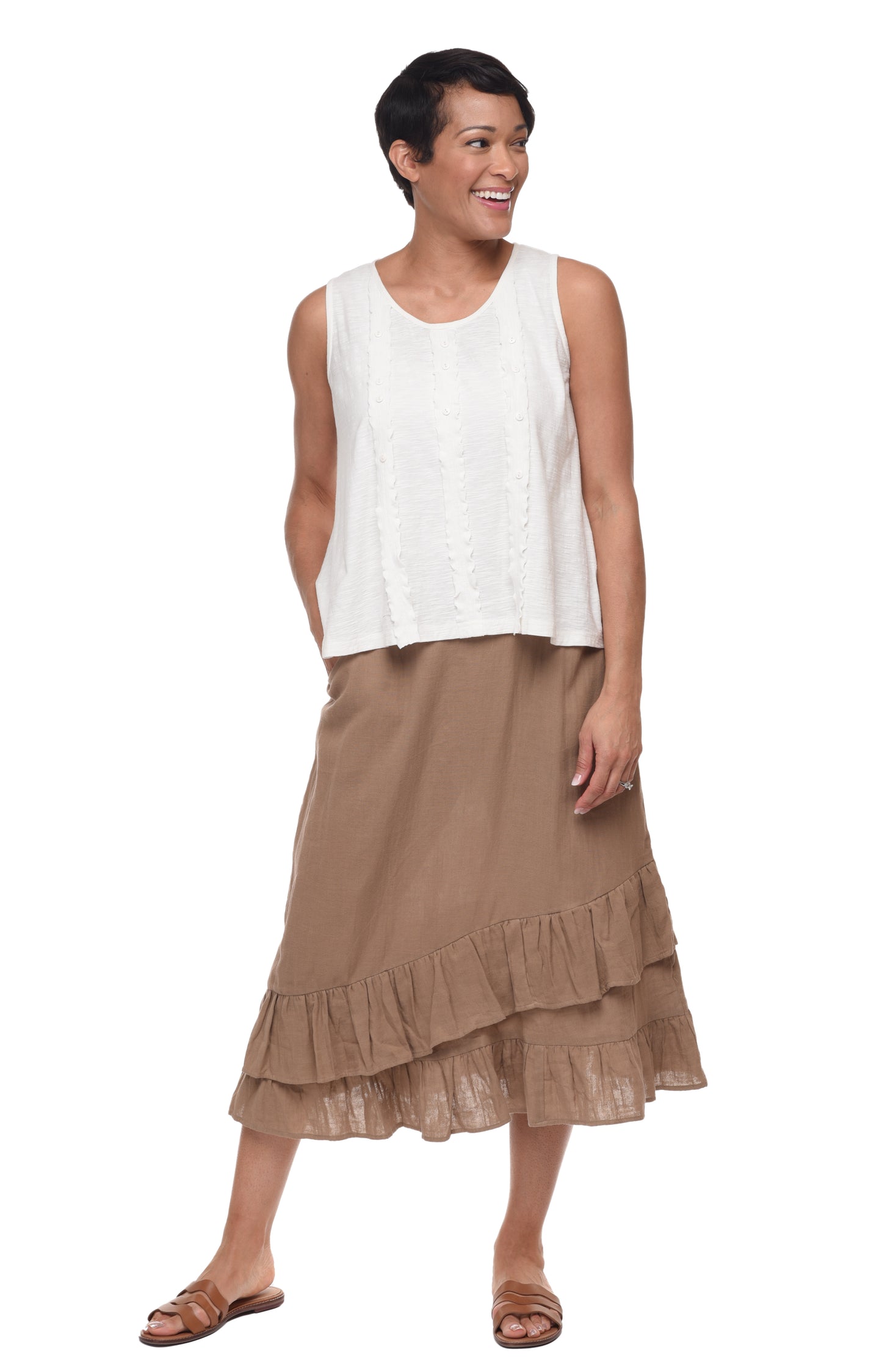 FINAL SALE VCG652 Erika Skirt in Sand*