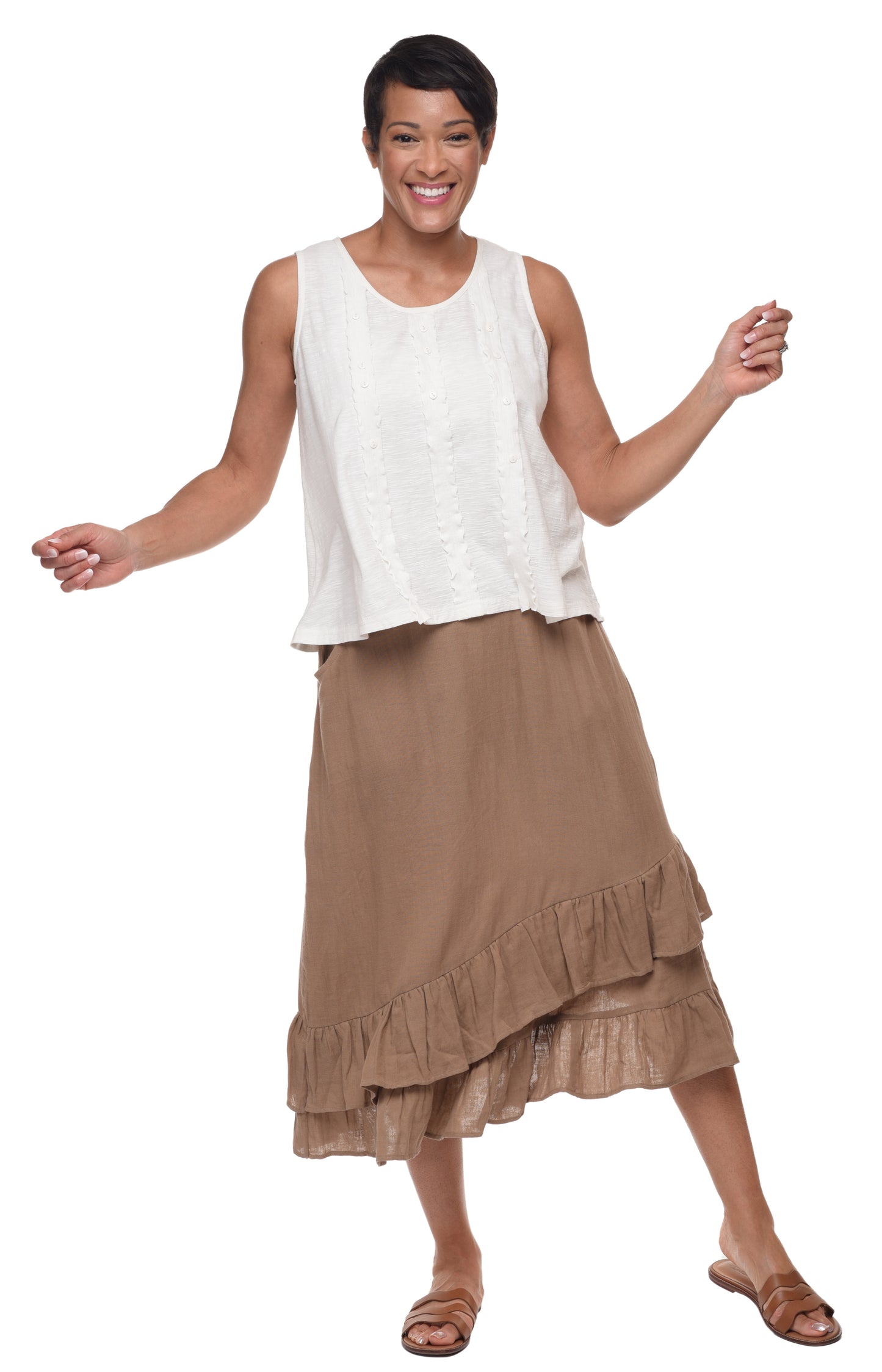 FINAL SALE VCG652 Erika Skirt in Sand*