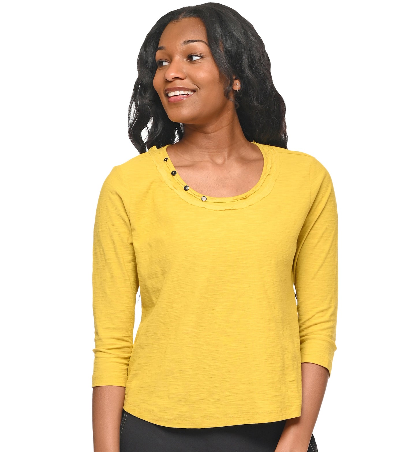 CS123 Bowen Top in Oil Yellow*