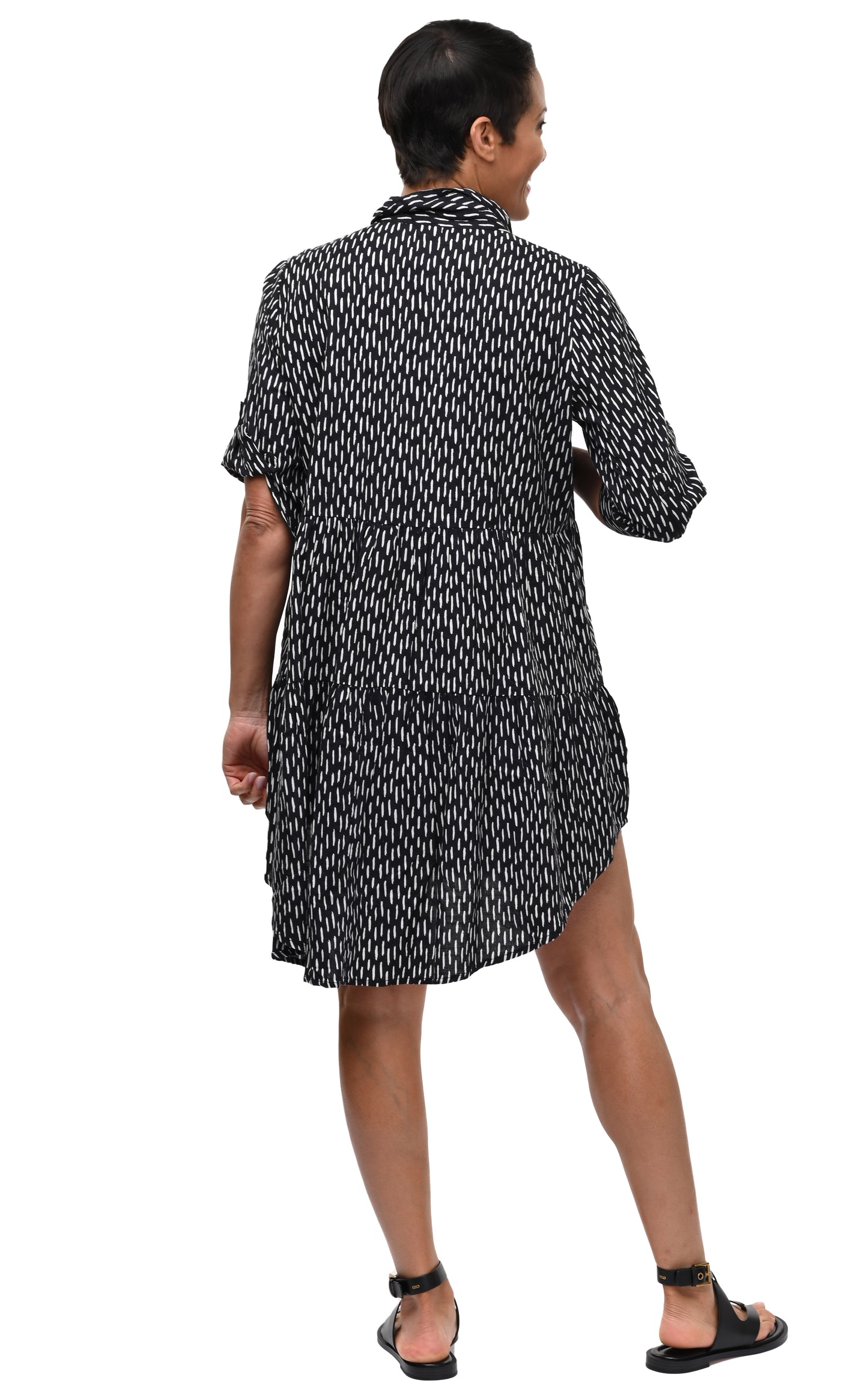 CV1013 Celine Dress in Dashed Lines*
