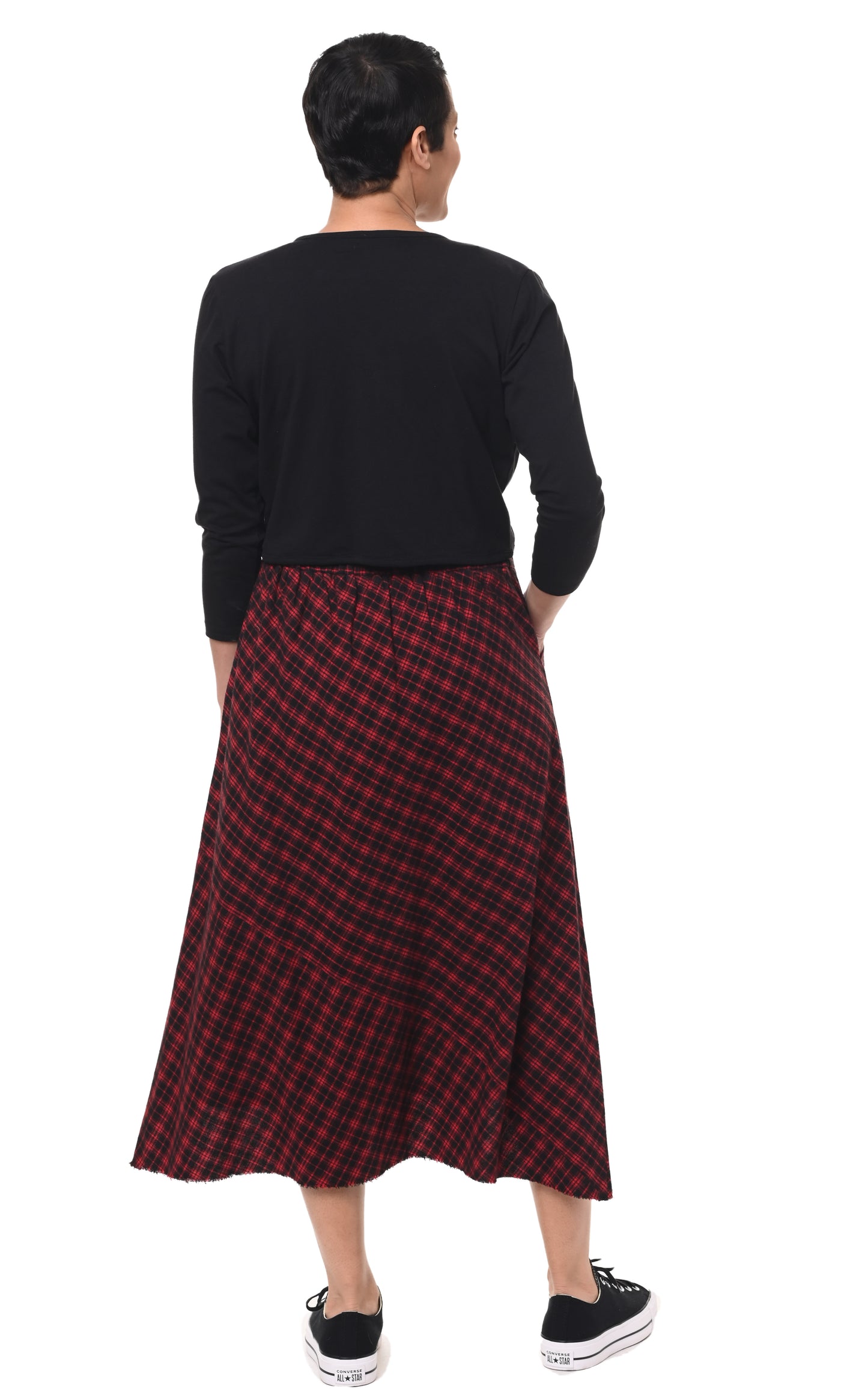 FINAL SALE CV1055 Kenji Skirt in Plaid