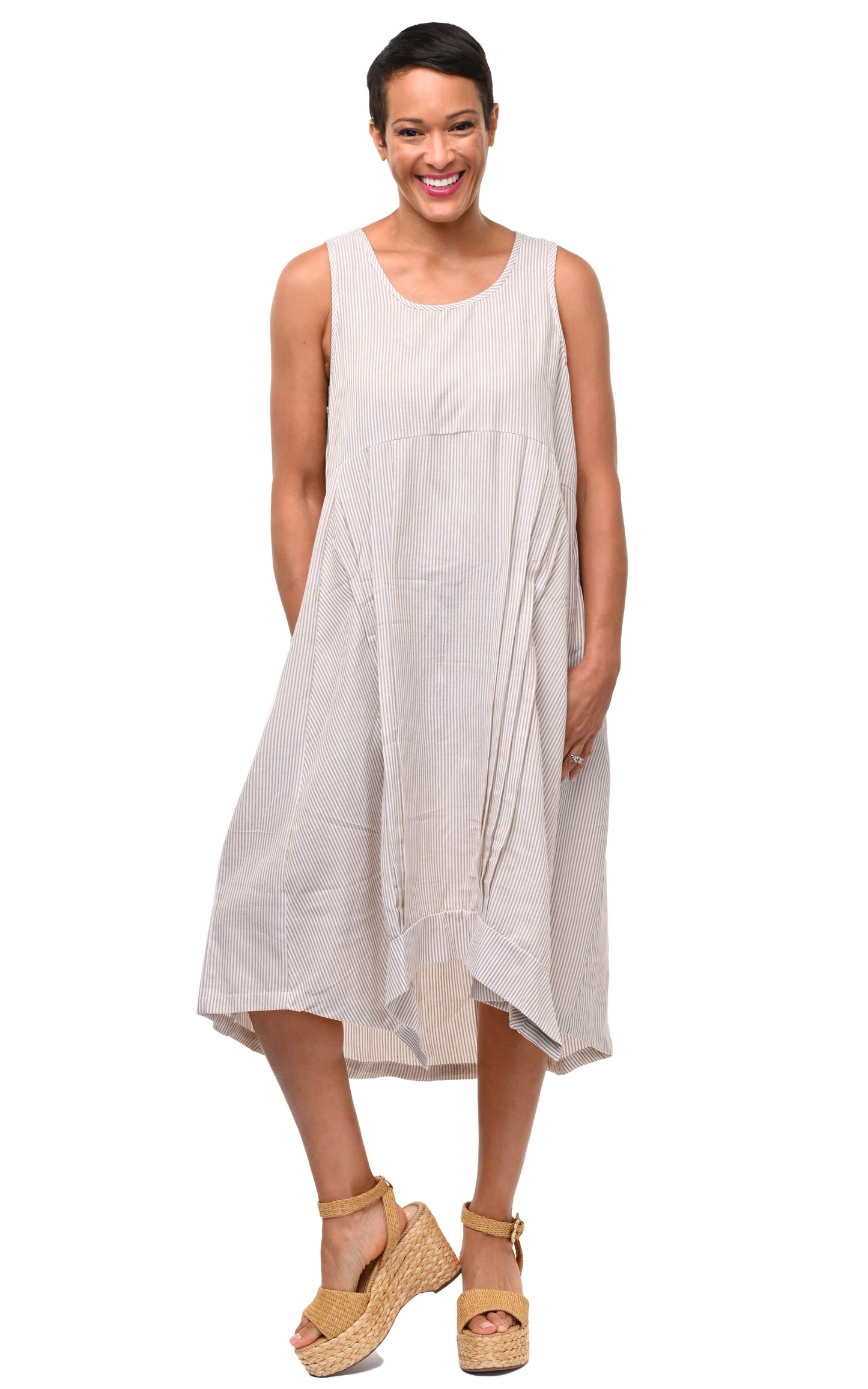 CV1069 Lennon Dress in Crockery Stripe*