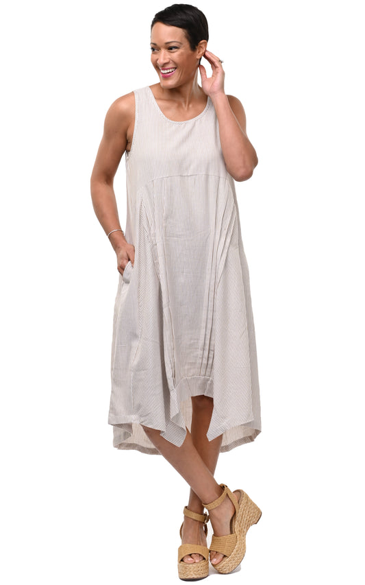 CV1069 Lennon Dress in Crockery Stripe*