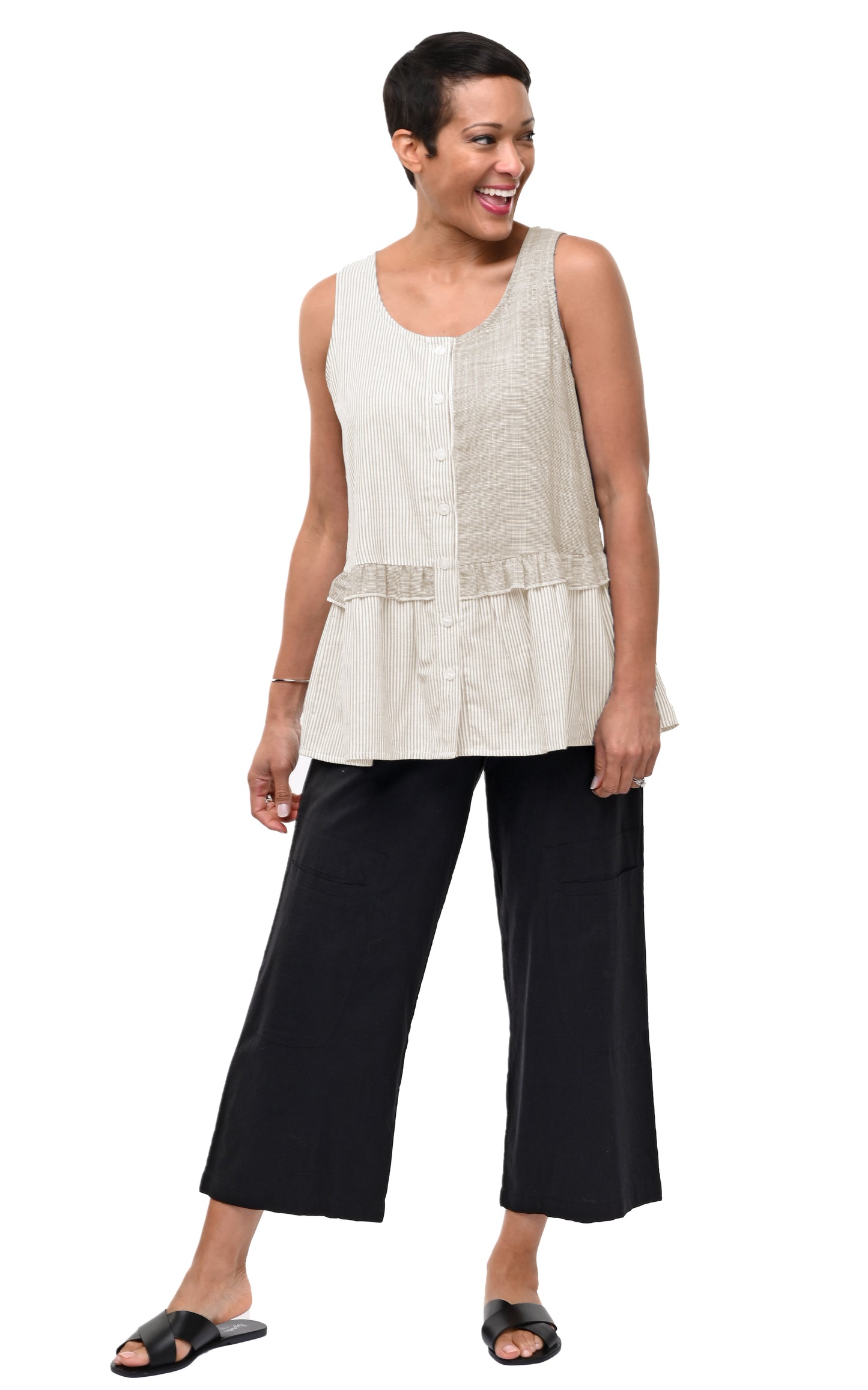 CV1079 Collette Tank in Crockery Multi*