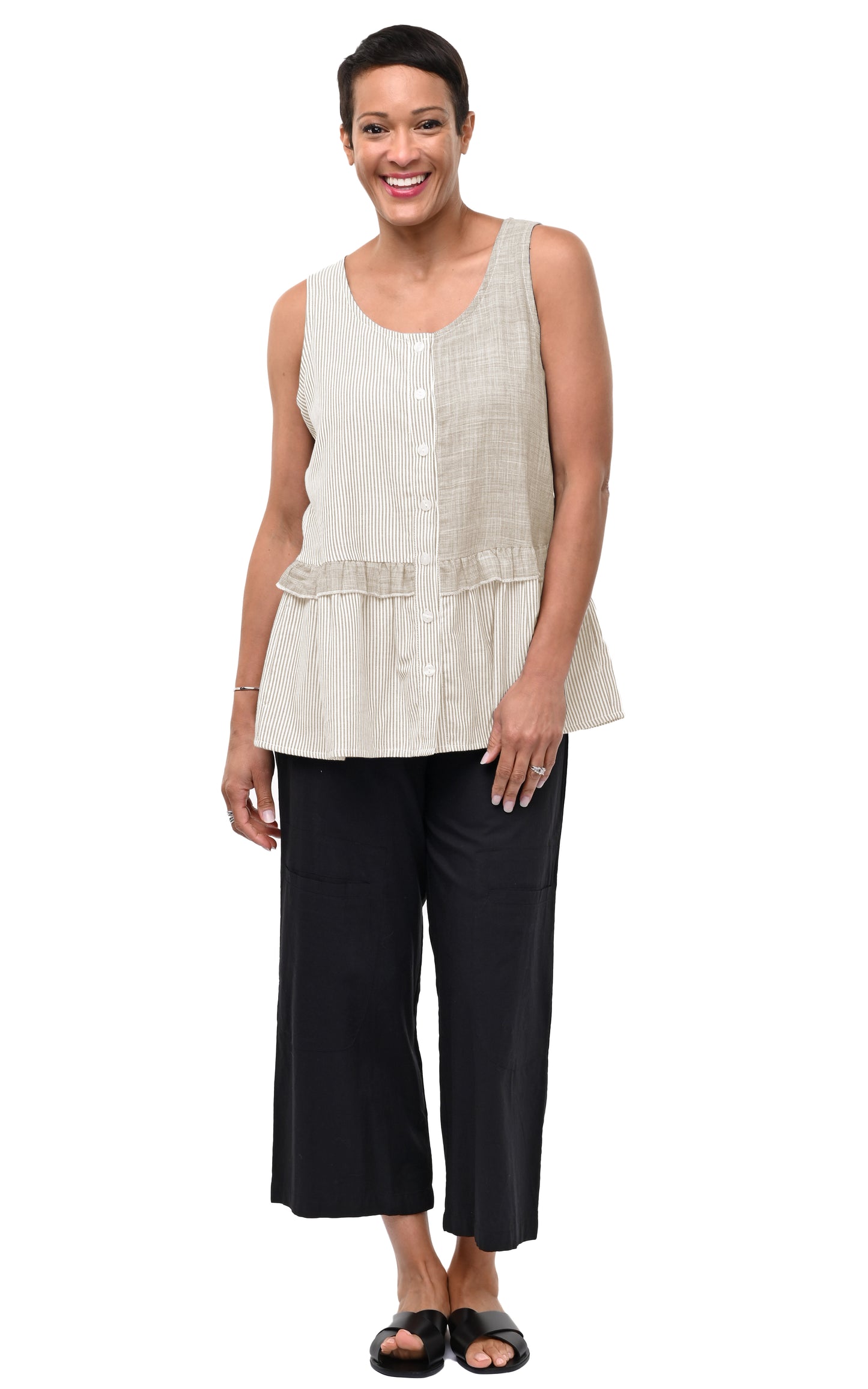 CV1079 Collette Tank in Crockery Multi*