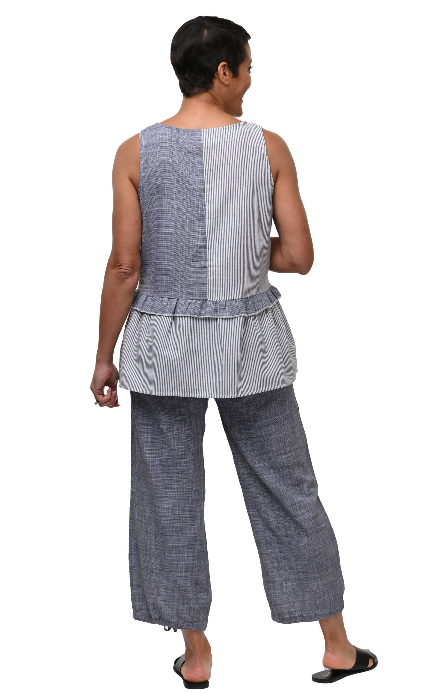 CV21 Scooter Pant in Black Mini Check*