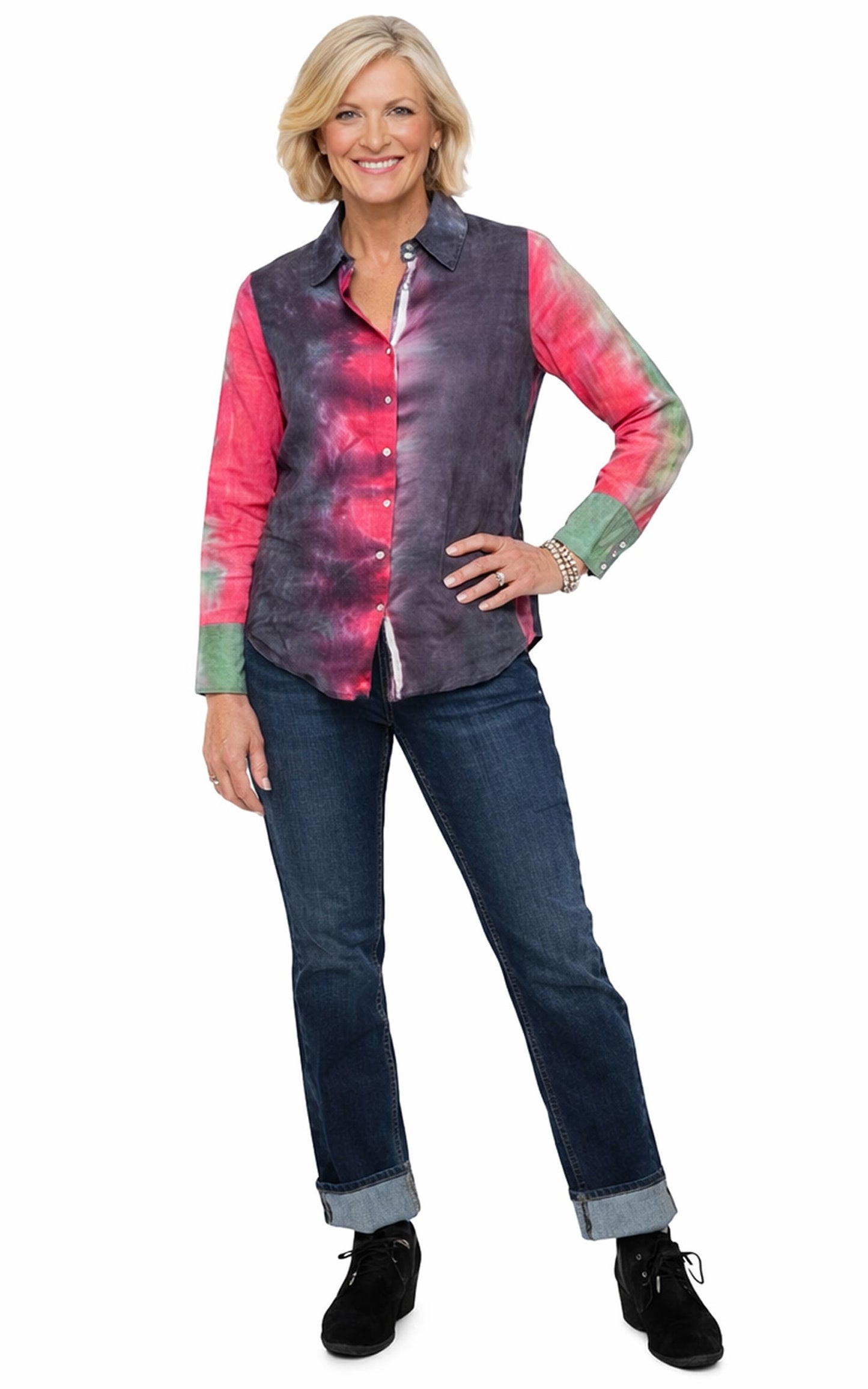 FINAL SALE CV1087 Gretchen Button Down in Bali**